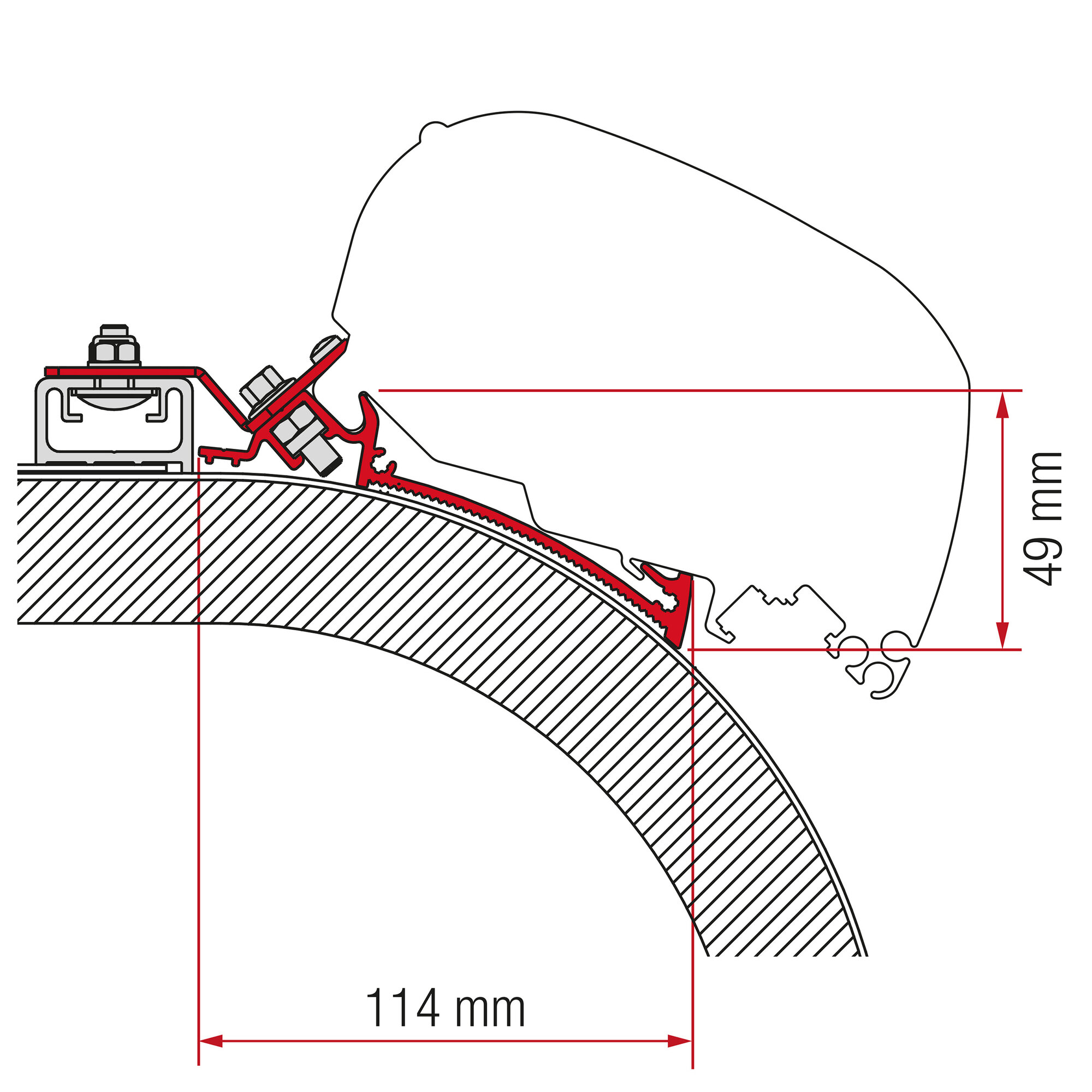 Fiamma Markisenadapter Rapido Distinction für F80/F65