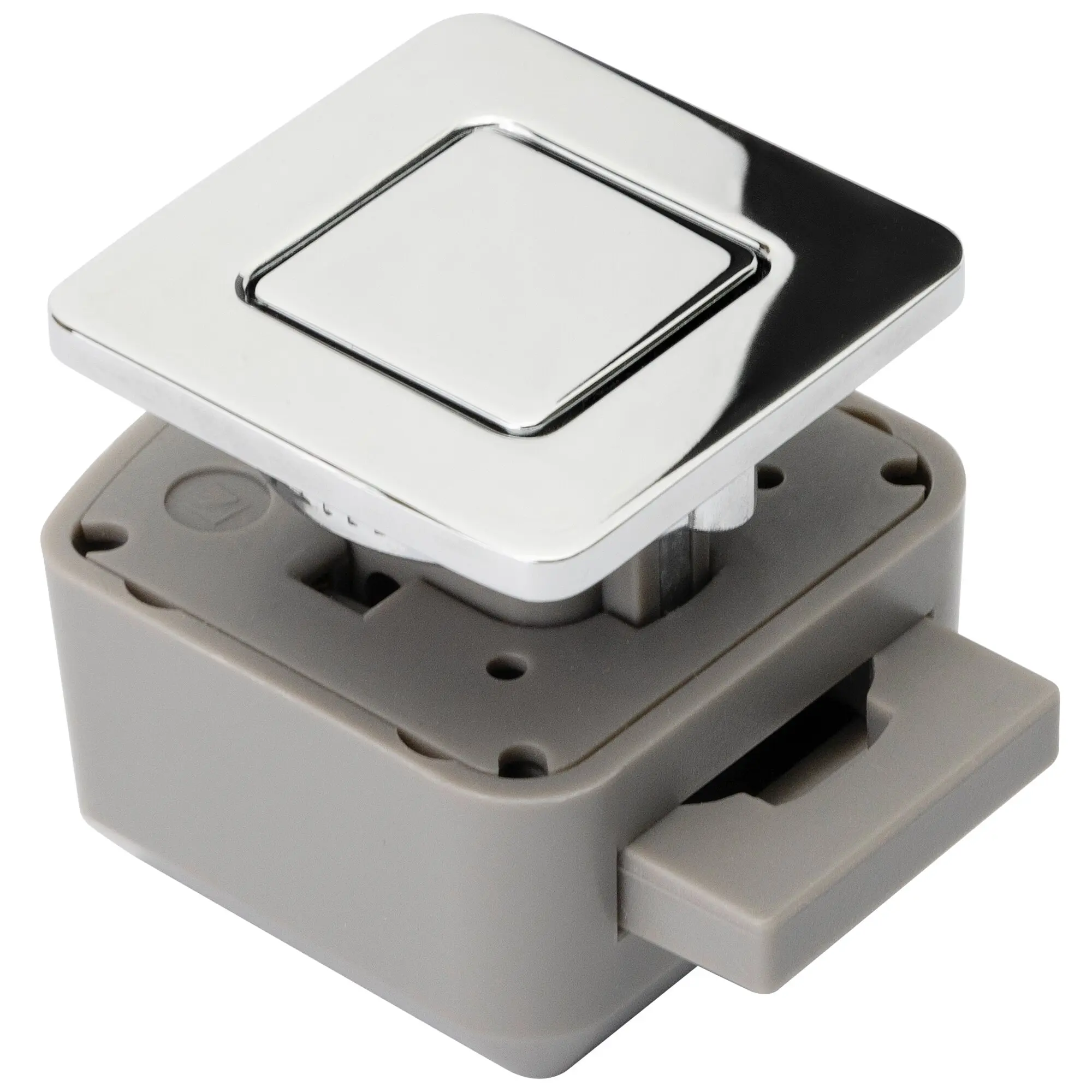 R-EVOLUTION Schließsystem eckig chrom glänzend