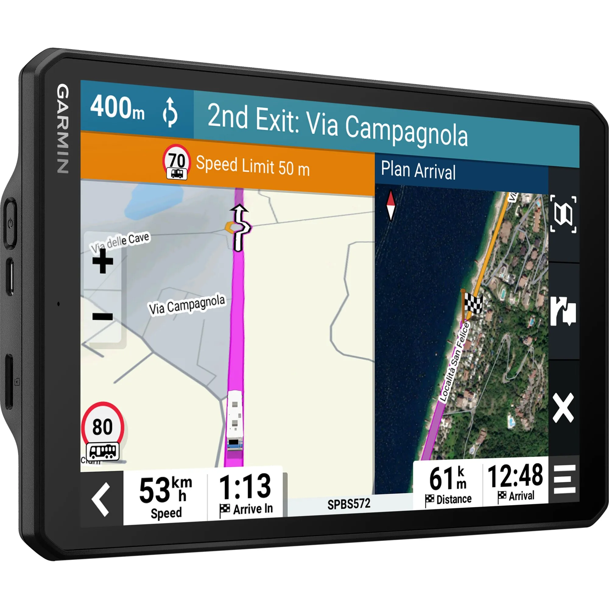 Garmin Camper 1095 MT-D EU Navigationsgerät mit großem schwarzen Display, Camper-Routenkarte und Echtzeit-Navigationsanzeige