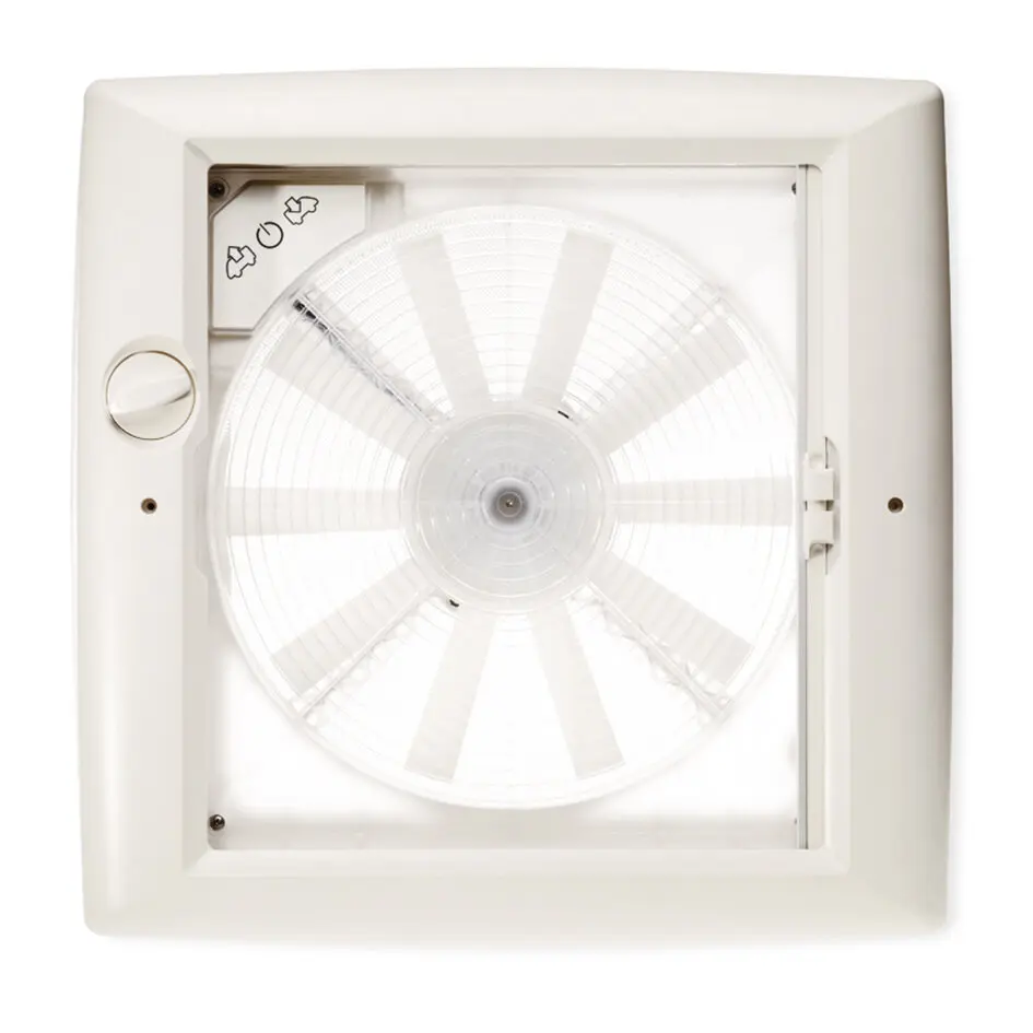 Dachhaube mit Ventilator, 12 Volt, weiß