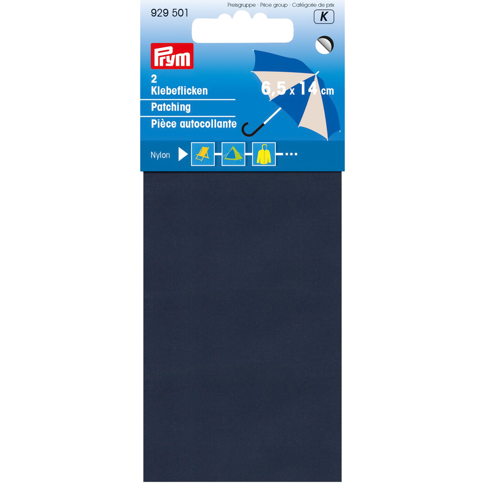 Klebeflicken aus Nylon, blau