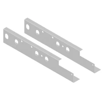 MC Befestigungssatz 3.6 Reserverad mit zwei grauen, gelochten Metallprofilen in paralleler Anordnung
