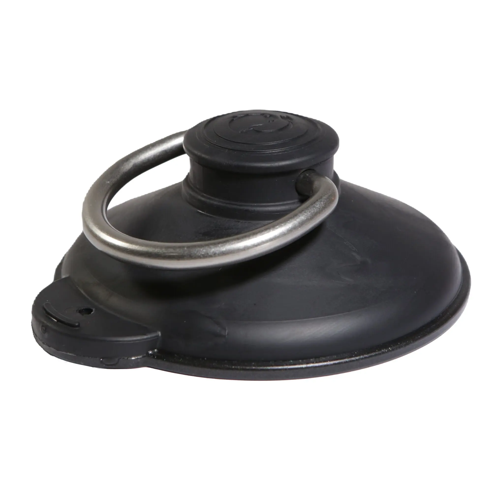 Suction Cup ClingCup with Stainless Steel D-Ring black