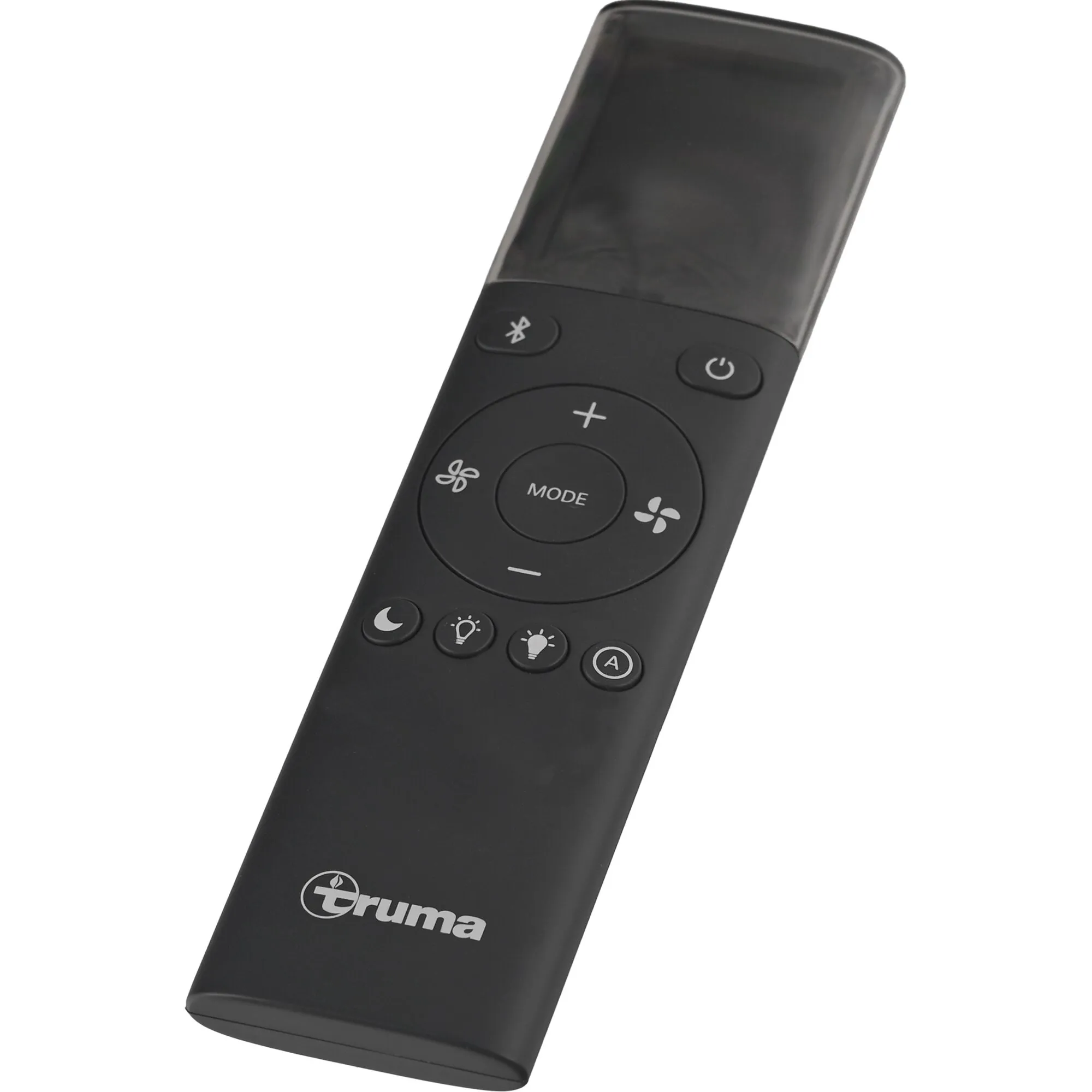 Schwarze Truma-Fernbedienung für die Aventa-Klimaanlage der 2. Generation mit Display und Bedientasten