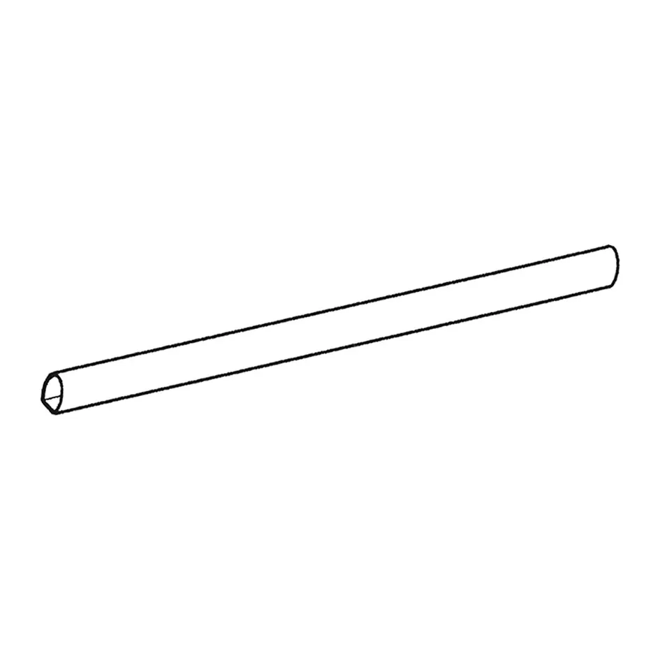 Lange, silberfarbene Aluminium-Dachreling-Schiene mit offenem, sechseckigem Profil an einem Ende, 3 m lang