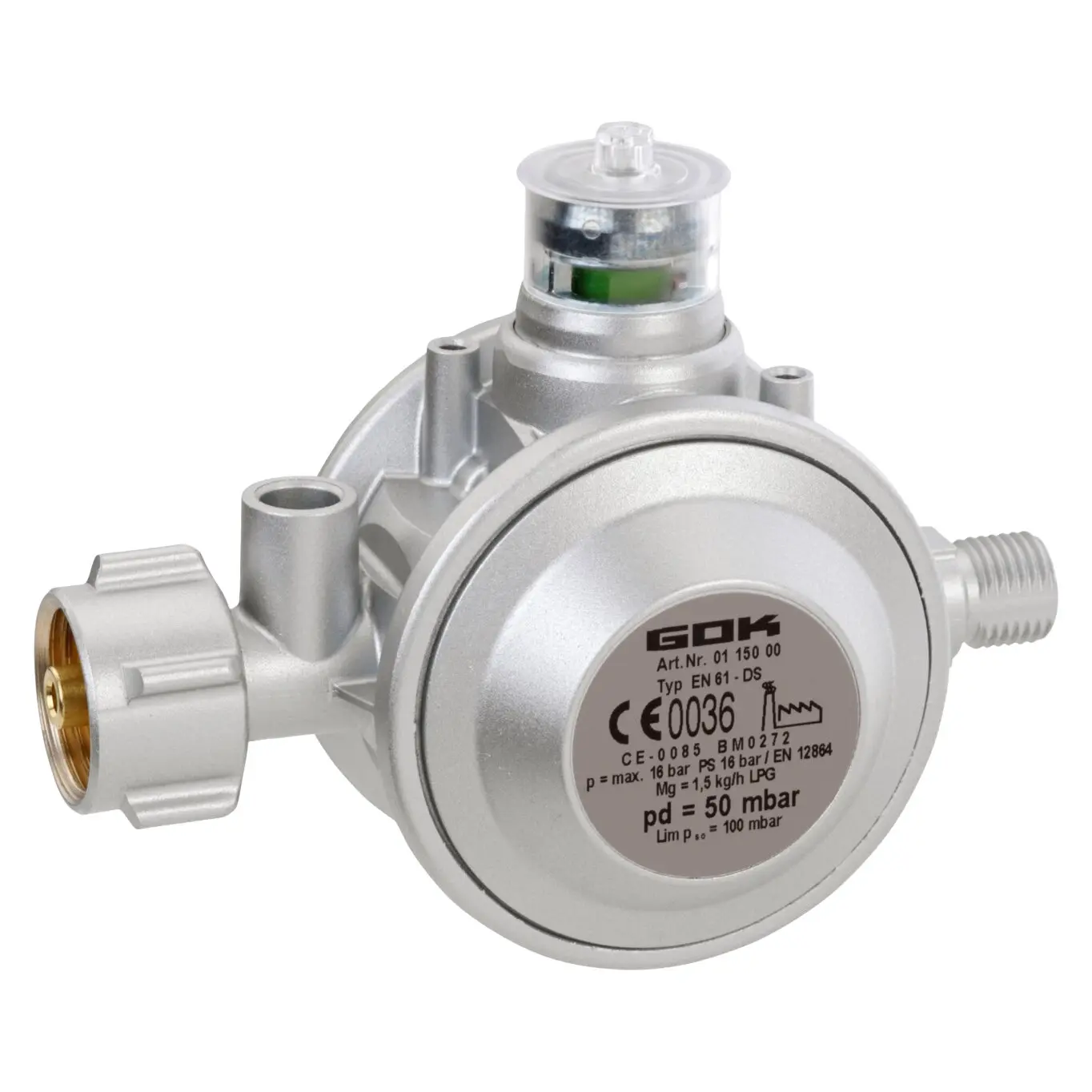 Gas Regulator 1.5 kg/h KLF x G1/4LH-KN UEDS