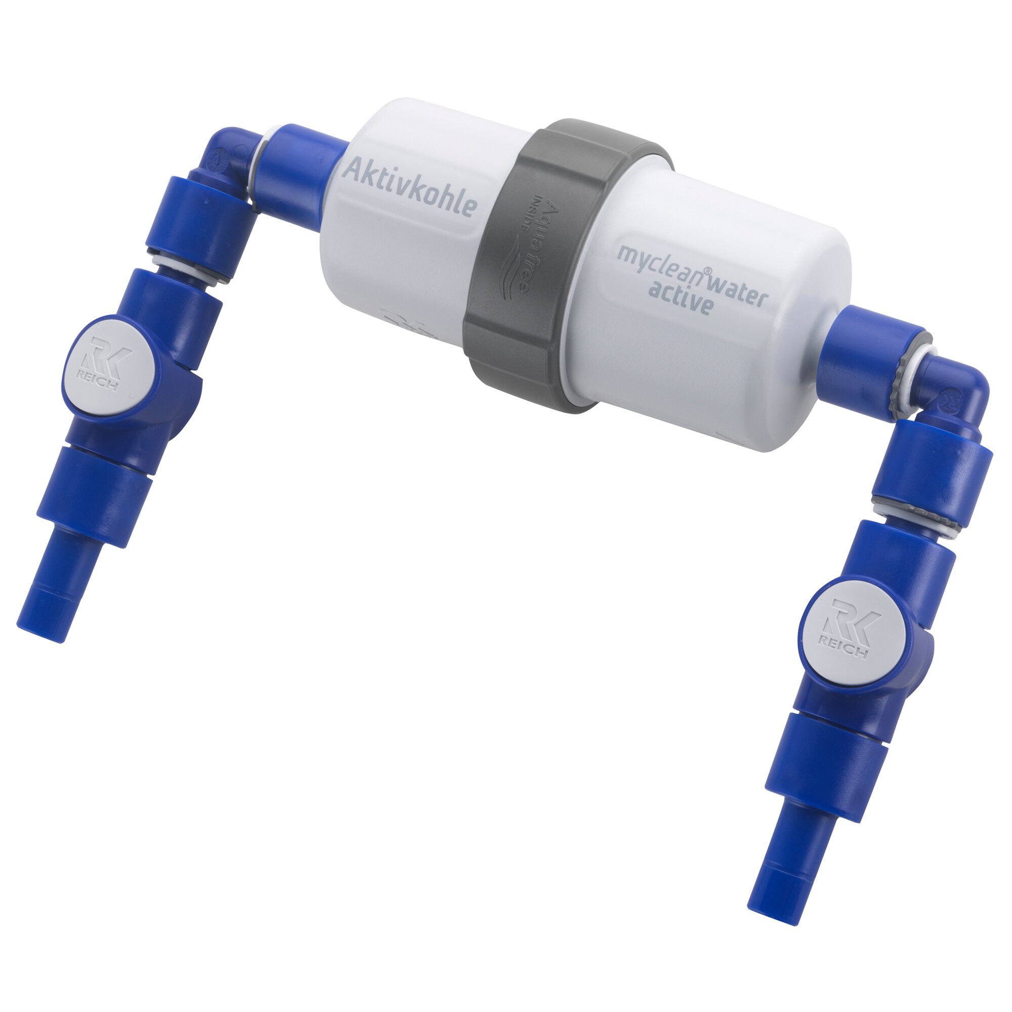 Reich Aktivkohlefilter mit Einbauset myclean®water active UniQuick, beidseitig gewi...
