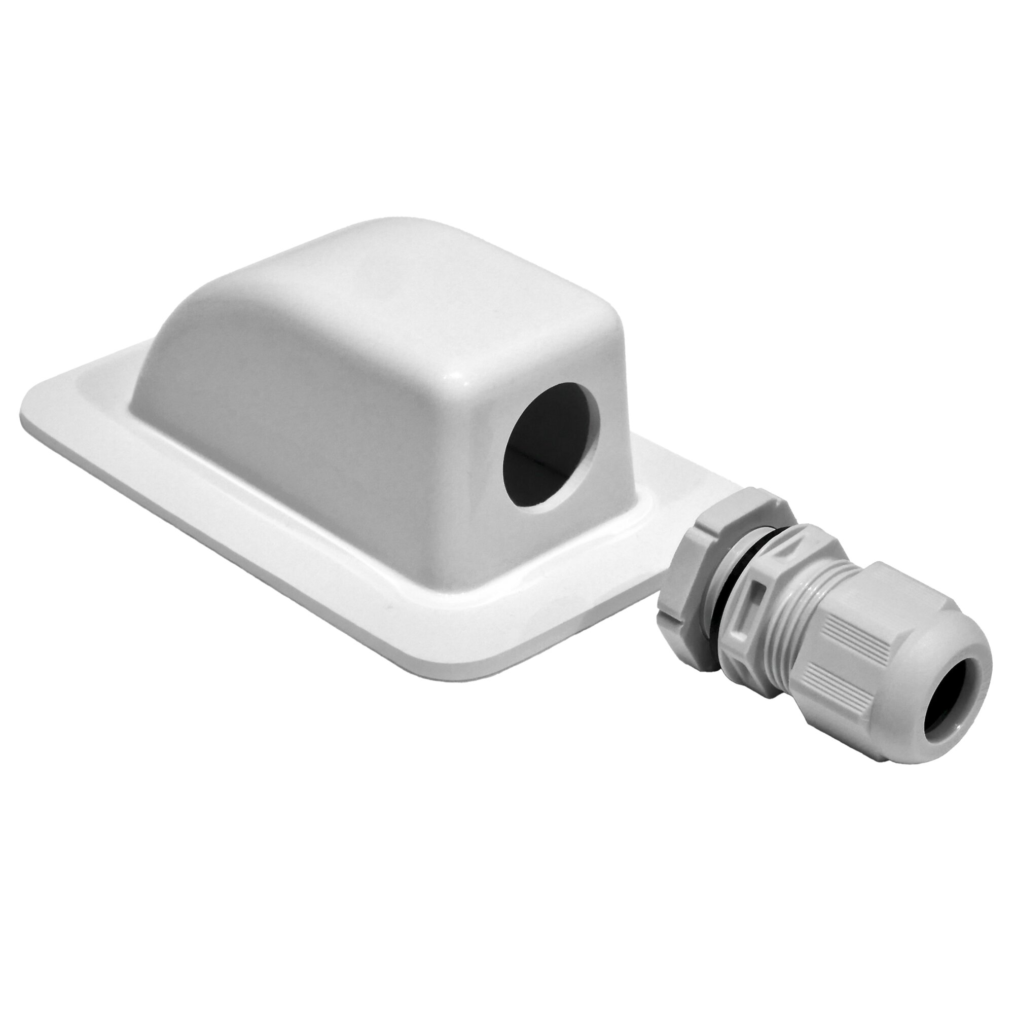 Dachdurchführung weiß, 1 Ausgang