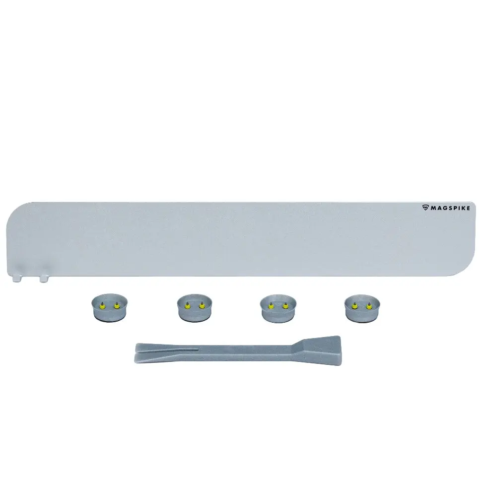 Base Plate with Magnet MagSpike Set L+ with Integrated Hooks, silver