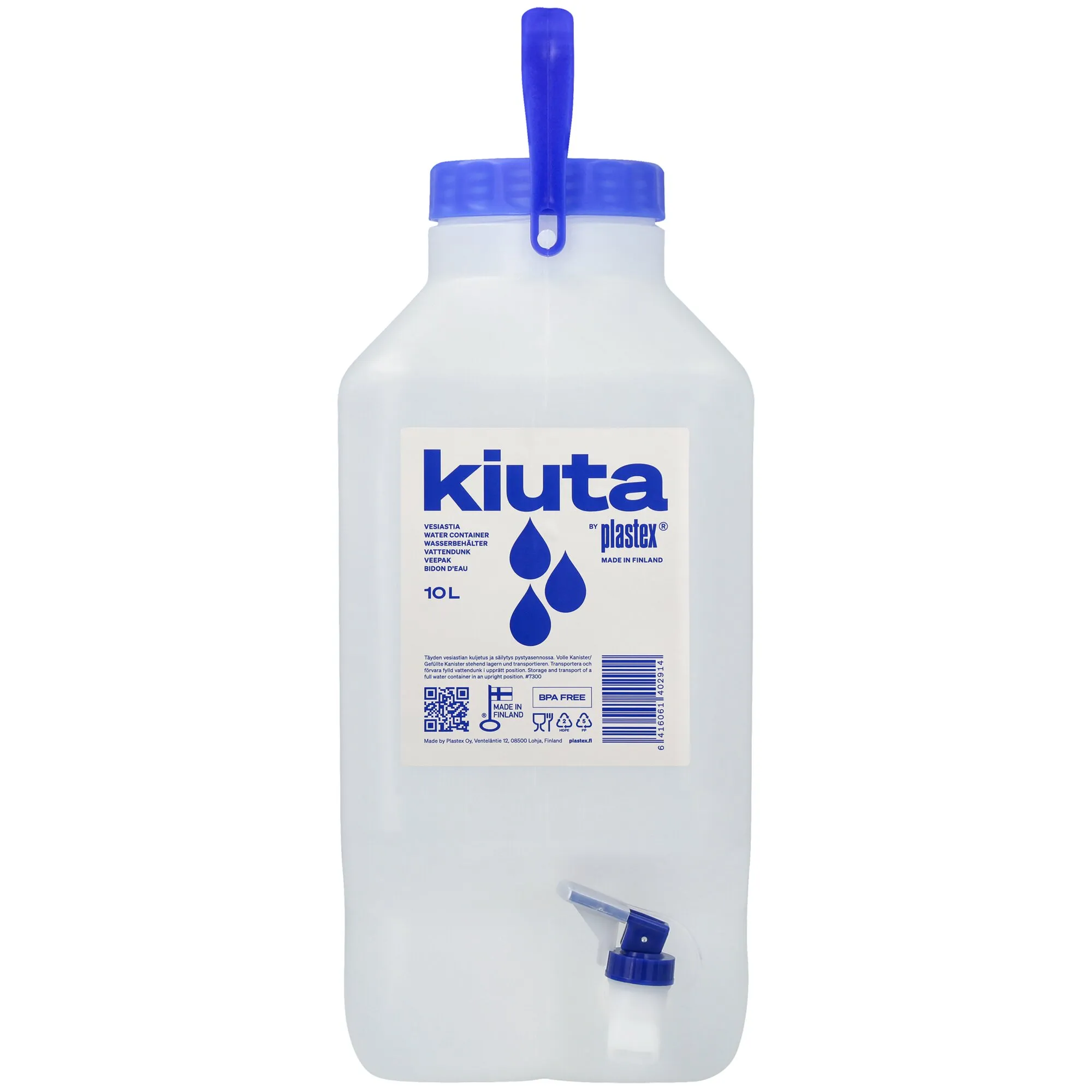 Wasserkanister mit Ablasshahn, 10 l