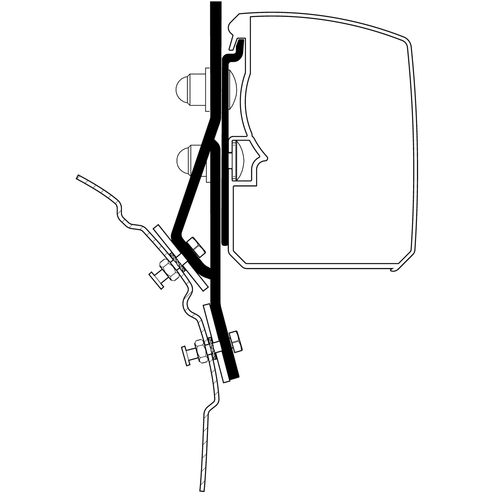 Adapter VW T4 Minivan for Thule 3200