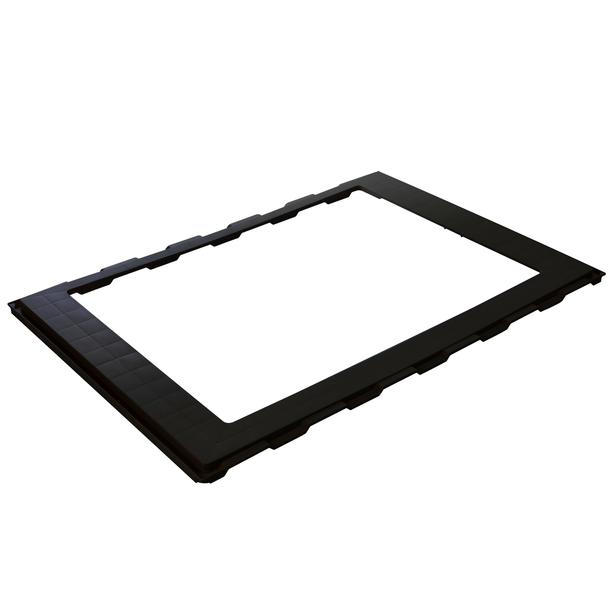 Adapterrahmen schwarz, hinten, 700 x 500 mm