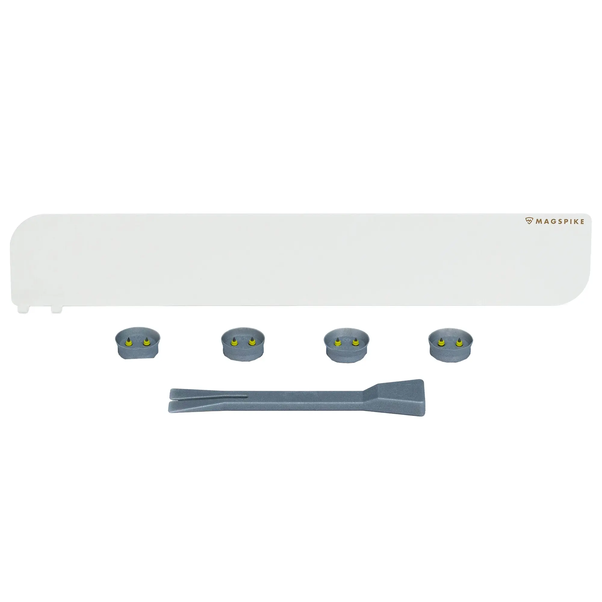 Base Plate with Magnet MagSpike Set L+ with Integrated Hooks, white