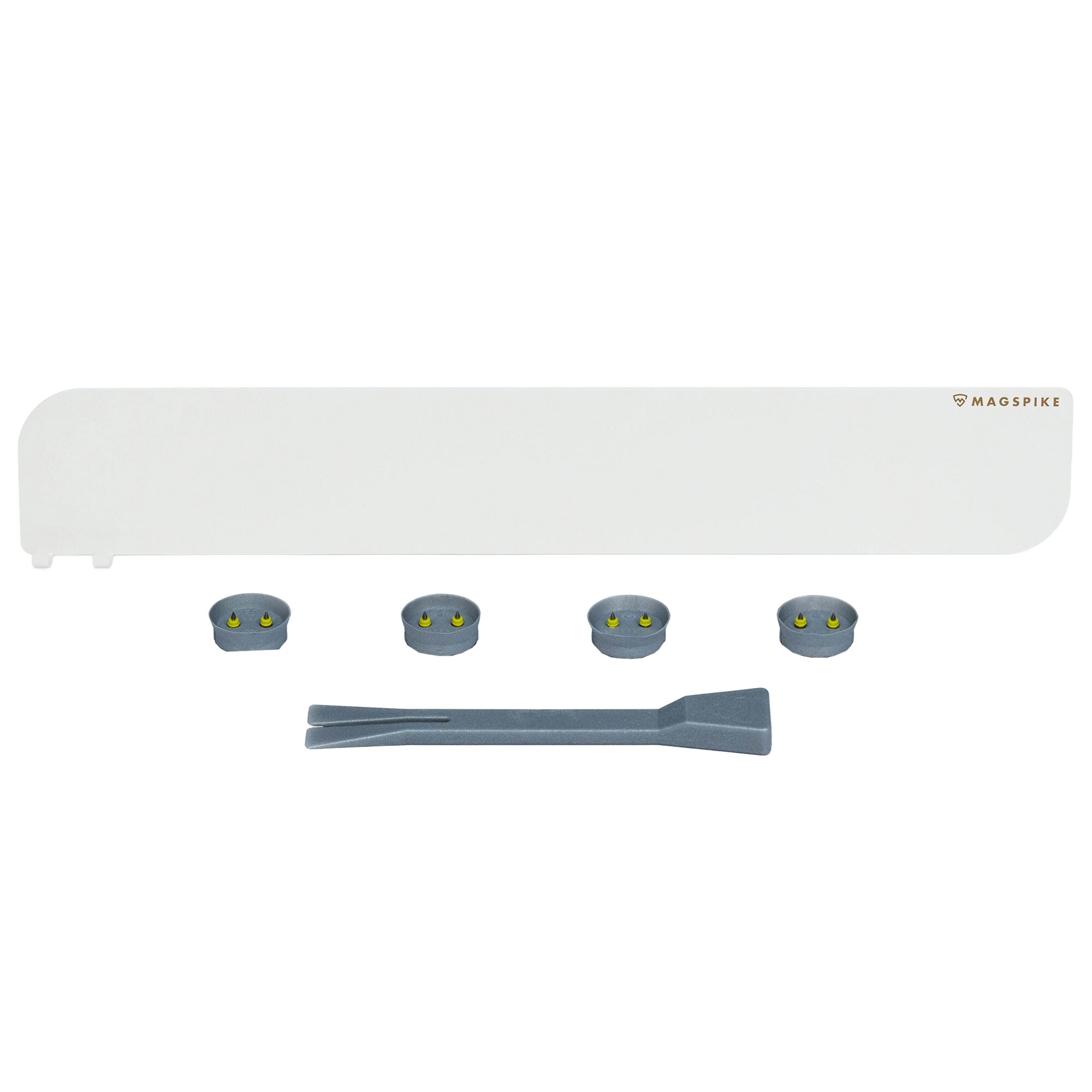 MagSpike Trägerplatte mit Magnet MagSpike Set L+ mit integrierten Haken, weiß