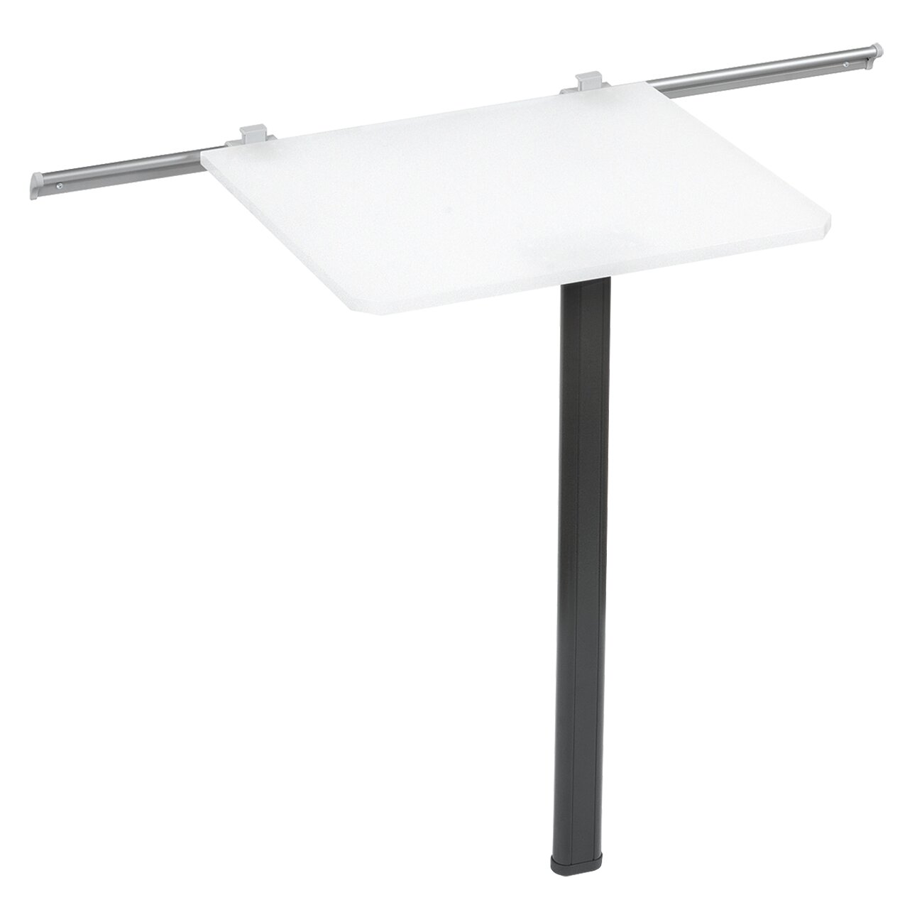 Tischgleitschienenset, silbergrau