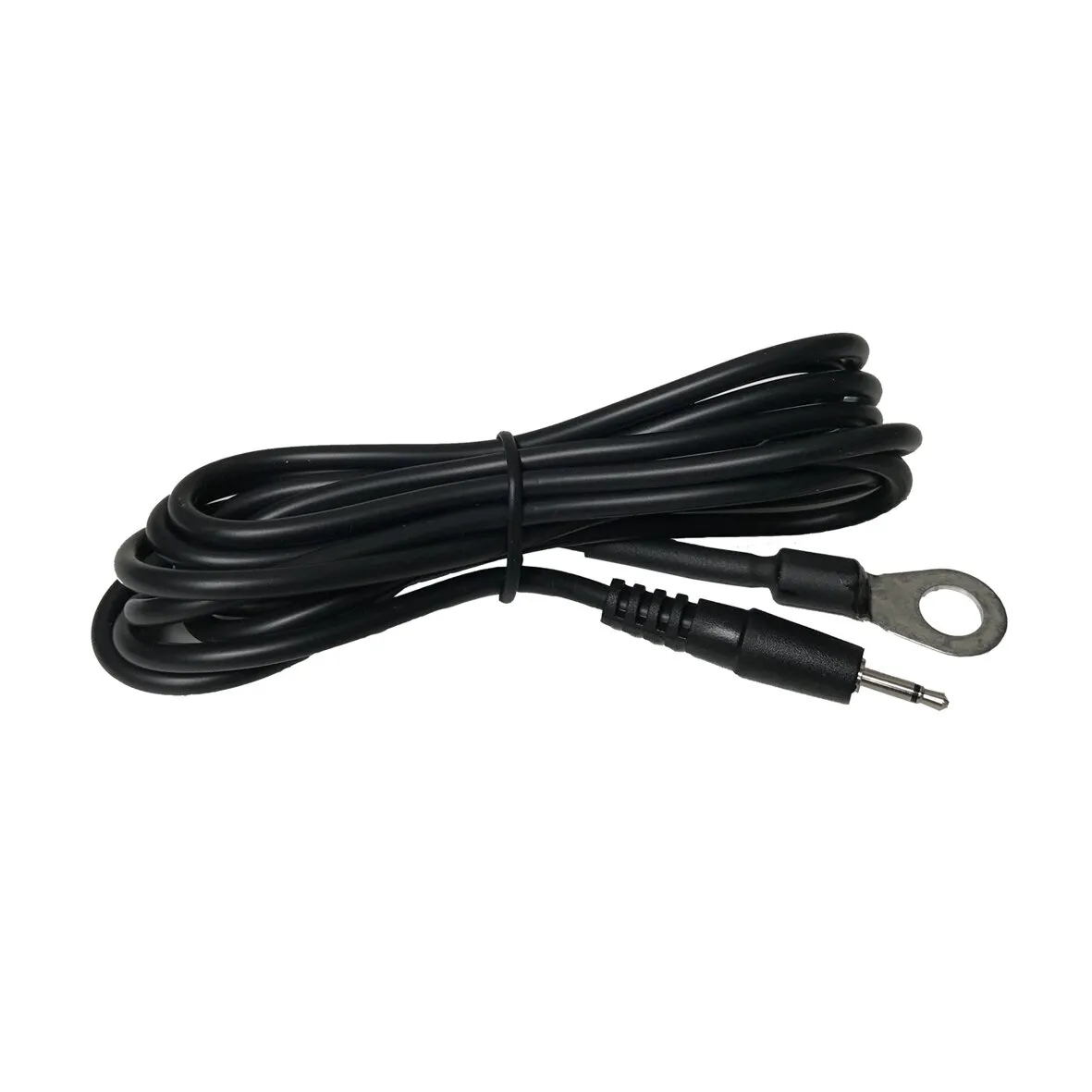 Schwarzer Temperatursensor für das Ladegerät LBC 512-10S mit langem Kabel, Ringöse und Klinkenstecker