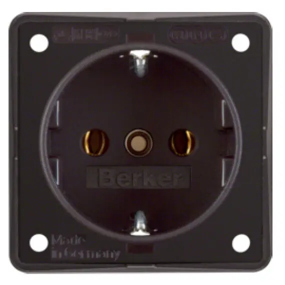 Steckdose Schuko, braun