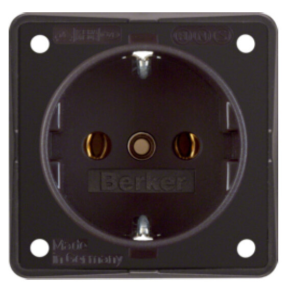 Steckdose Schuko, braun