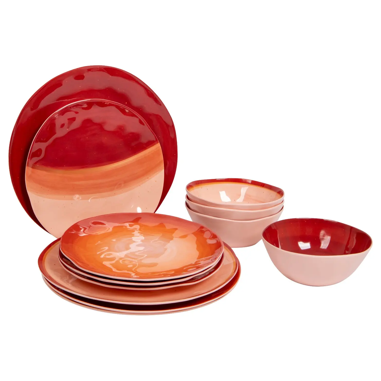 Geschirrset Halo, 12-teilig, terra