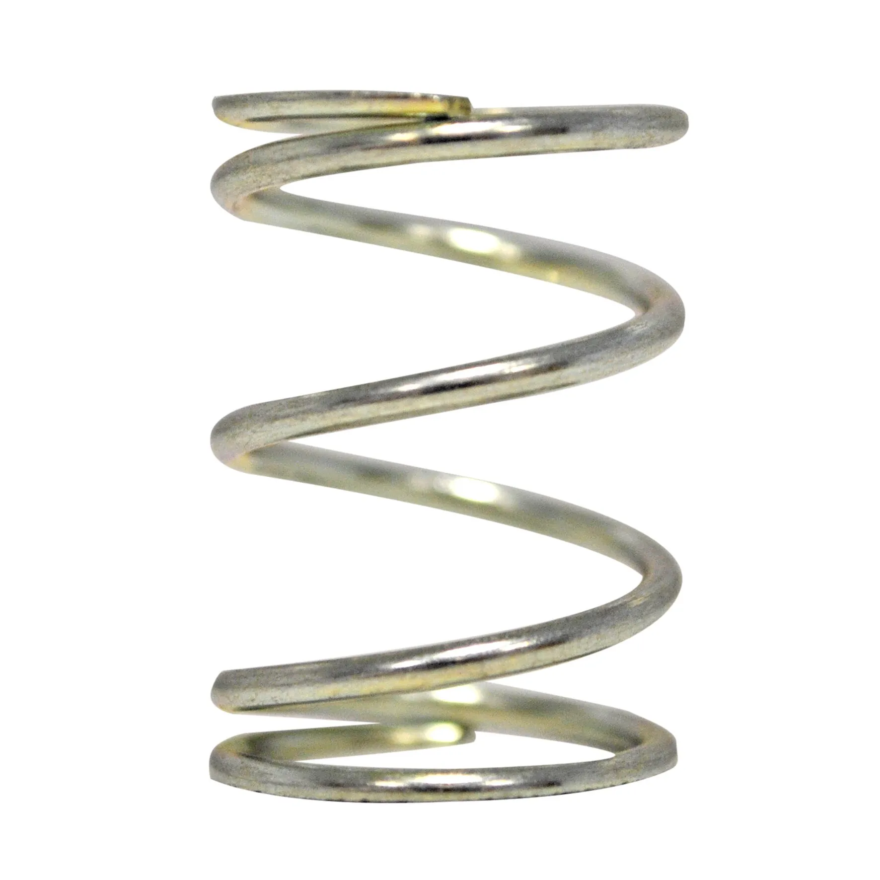 Metallene Druckfeder für AKS 3004 mit spiralig gewundenem, konisch zulaufendem Federkörper auf weißem Hintergrund