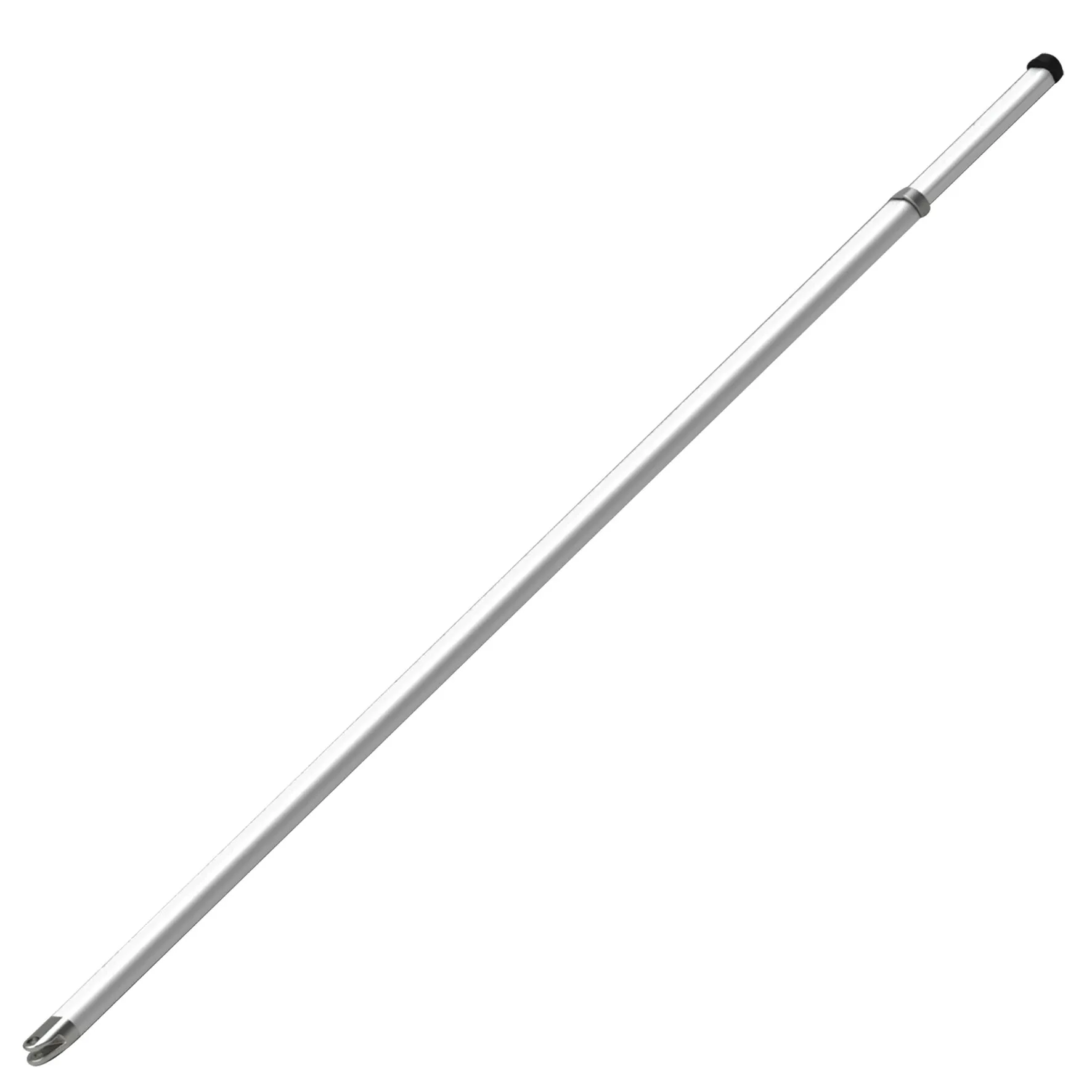 Silberne Spannstange Rafter 280–310 mit schwarzem Endstopfen und gegabelter Aufnahme am anderen Ende