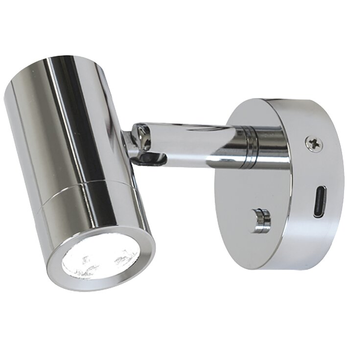 Frilight Aufbauspot Mini Tube D4, Power LED, mit Schalter, chrom