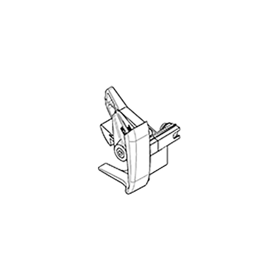 Lead rail end cap for Dometic PerfectWall 1500, left-hand, white, electric