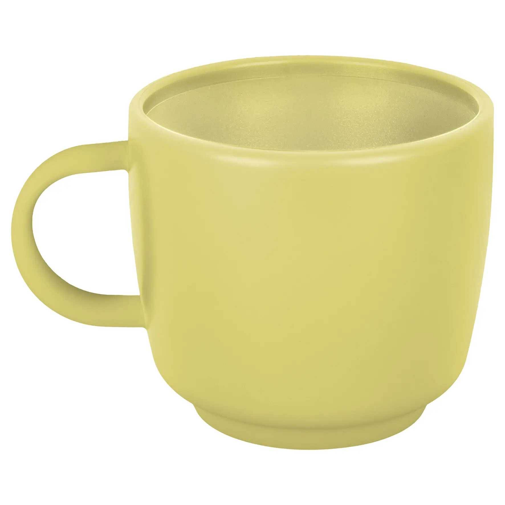 Henkelbecher Cappuccino, gelb