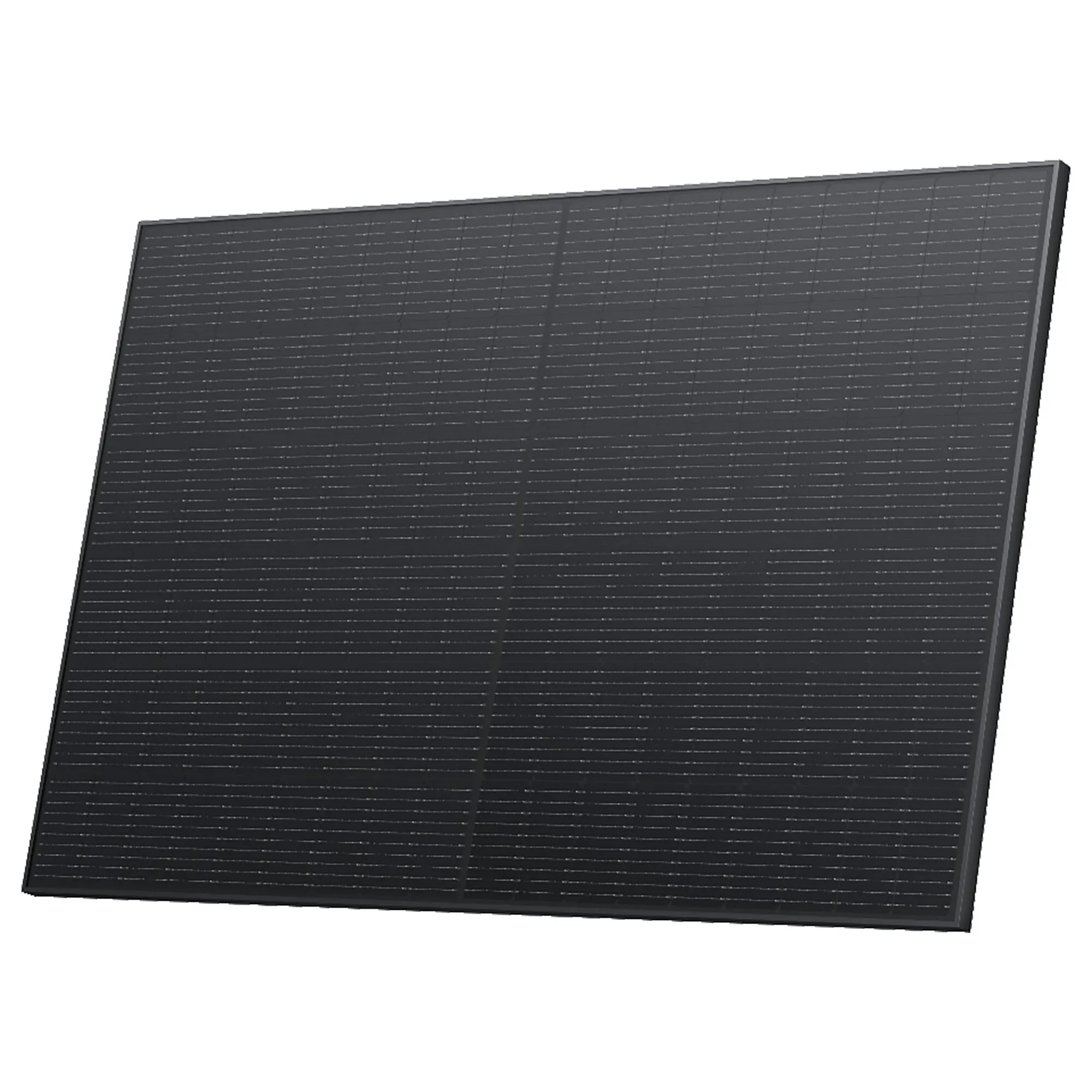 Schwarzes Solarmodul mit rechteckiger Form und sichtbaren Solarzellen, Teil eines Solarmodul-Sets mit 400 Wp