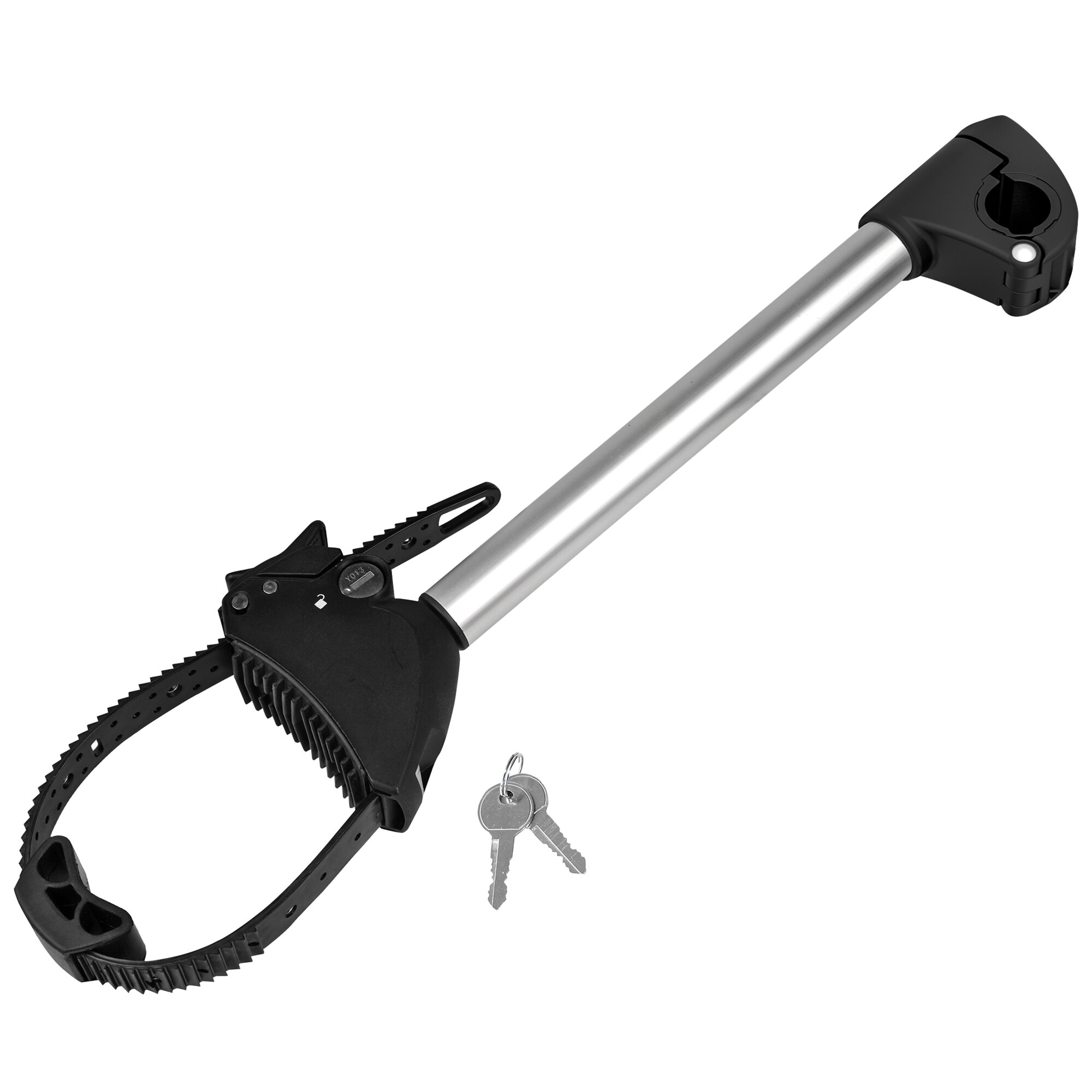 EUFAB Strap-Rahmenhalter, lang, abnehmbar, silber
