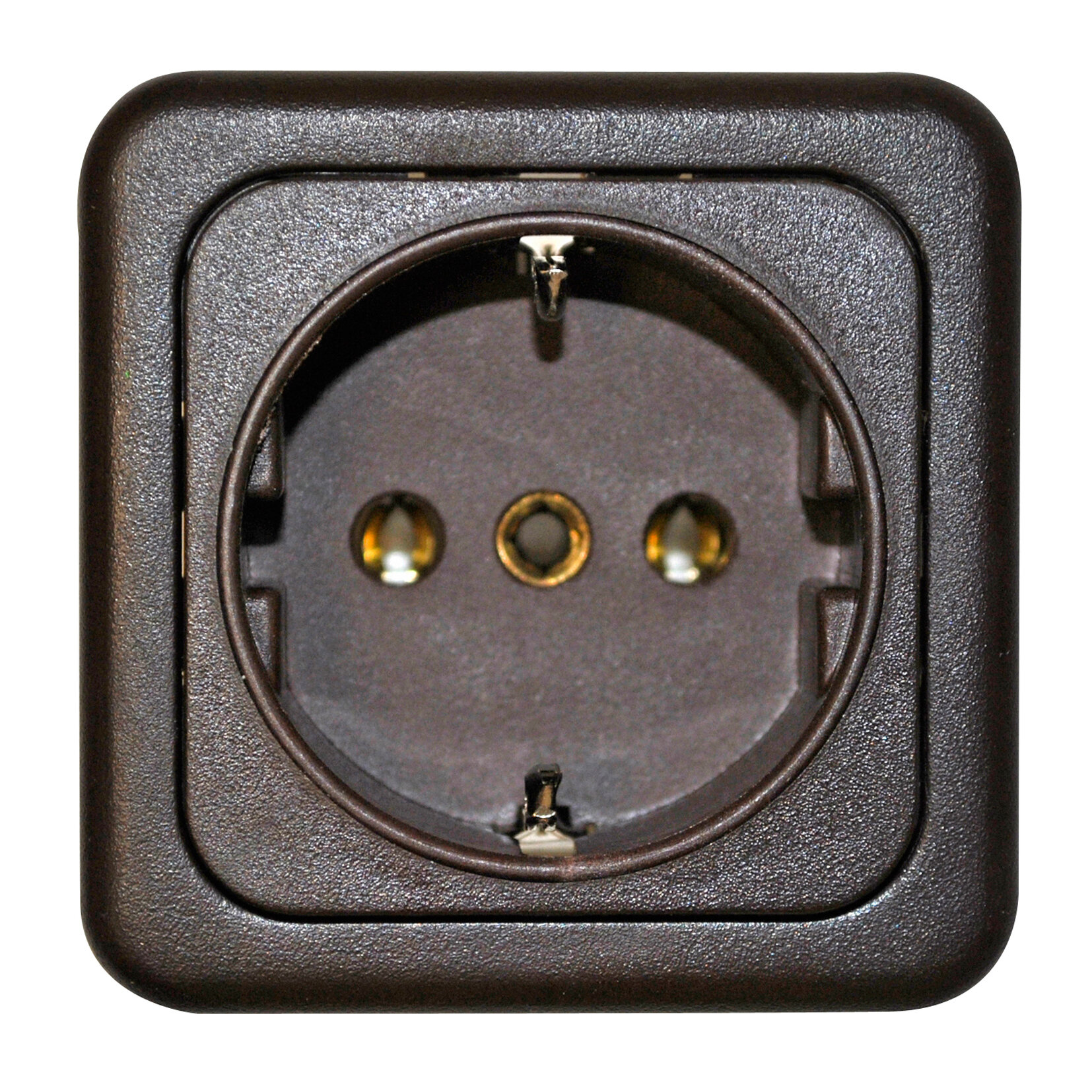 Safety Socket without Lid, brown, self-service
