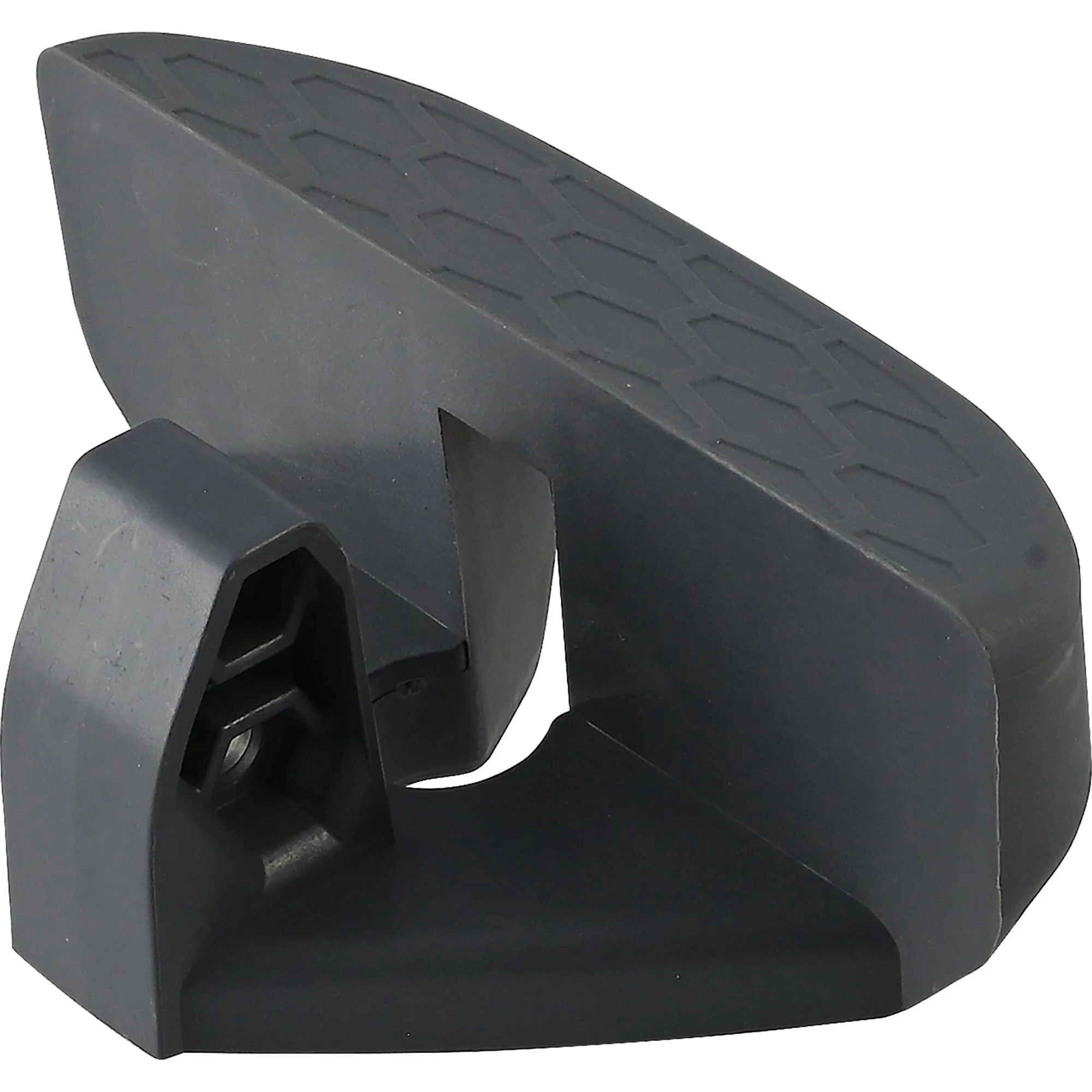 Schwarze Schienengleiter-Verriegelung Thule VeloSlide aus Kunststoff mit strukturierter Auflagefläche und seitlicher Halterung