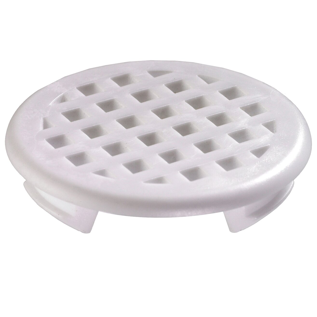 Ventilation Grille, Plastic, Gridded, with Detents, Round, White, ø 37 mm
