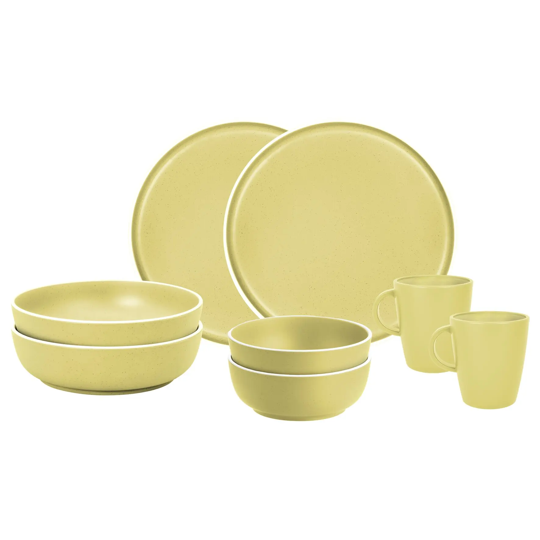 Geschirrset Tête-à-Tête Dolomit, gelb