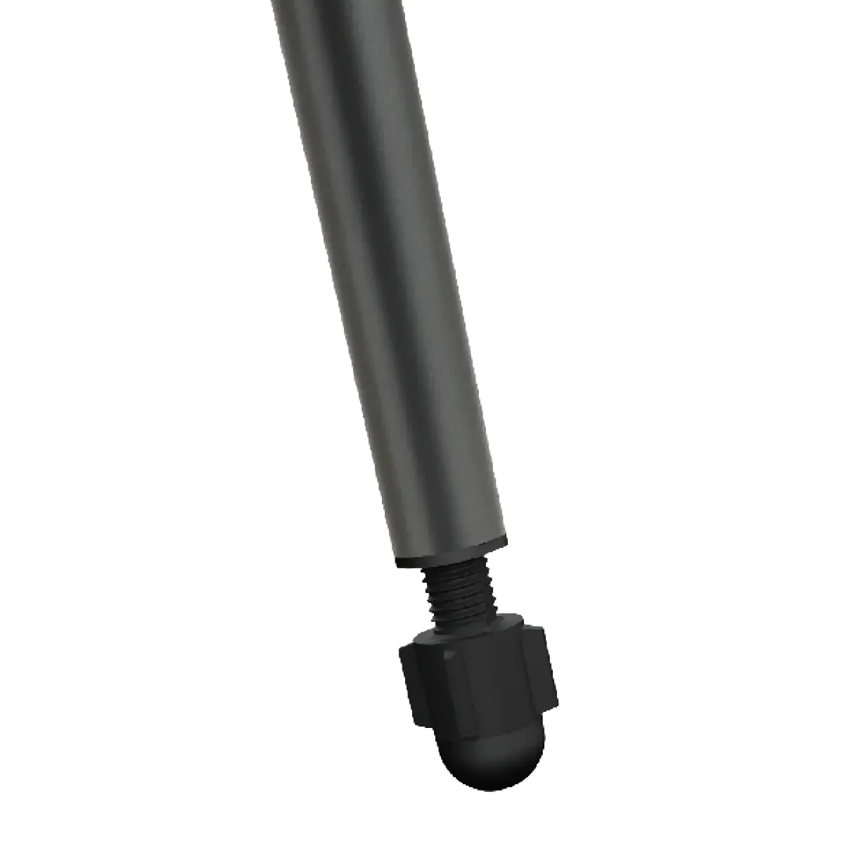 Detailaufnahme eines schwarzen, höhenverstellbaren Standbein-Gelenks des Gasgrills Carri Chef 40 BBQ 50 mbar