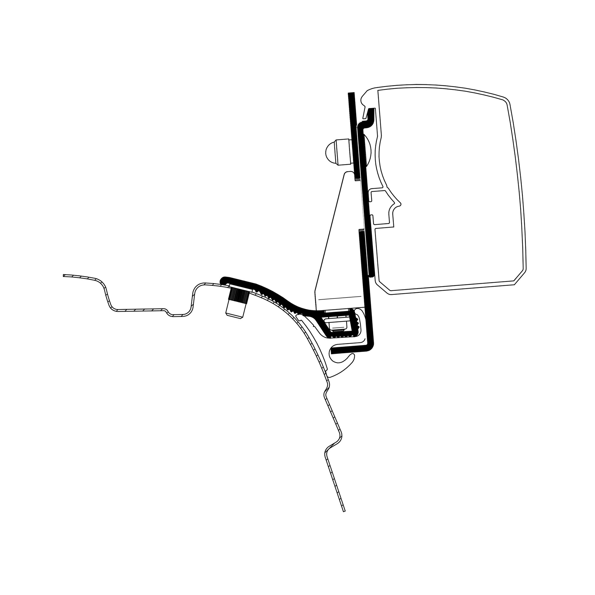 Thule Adapter VW T5 / T6 kurzer Radstand mit Reimo Multi Rail für Thule 3200