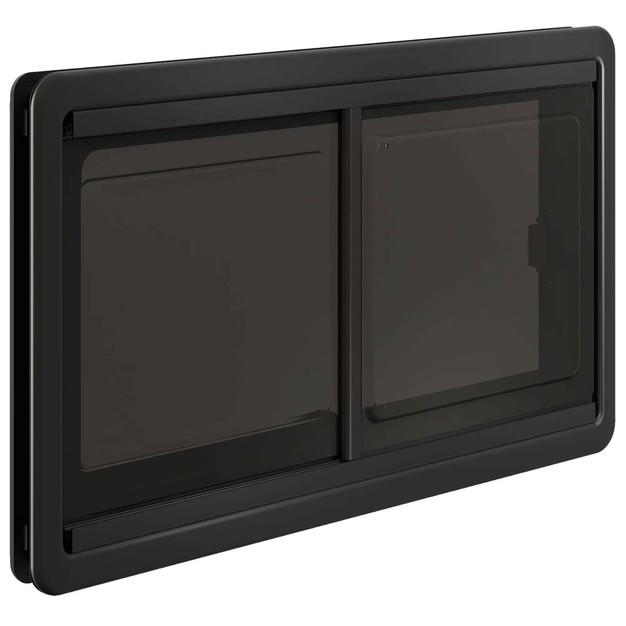 Schiebefenster S10, 500 x 450 mm schwarzer Innenrahmen