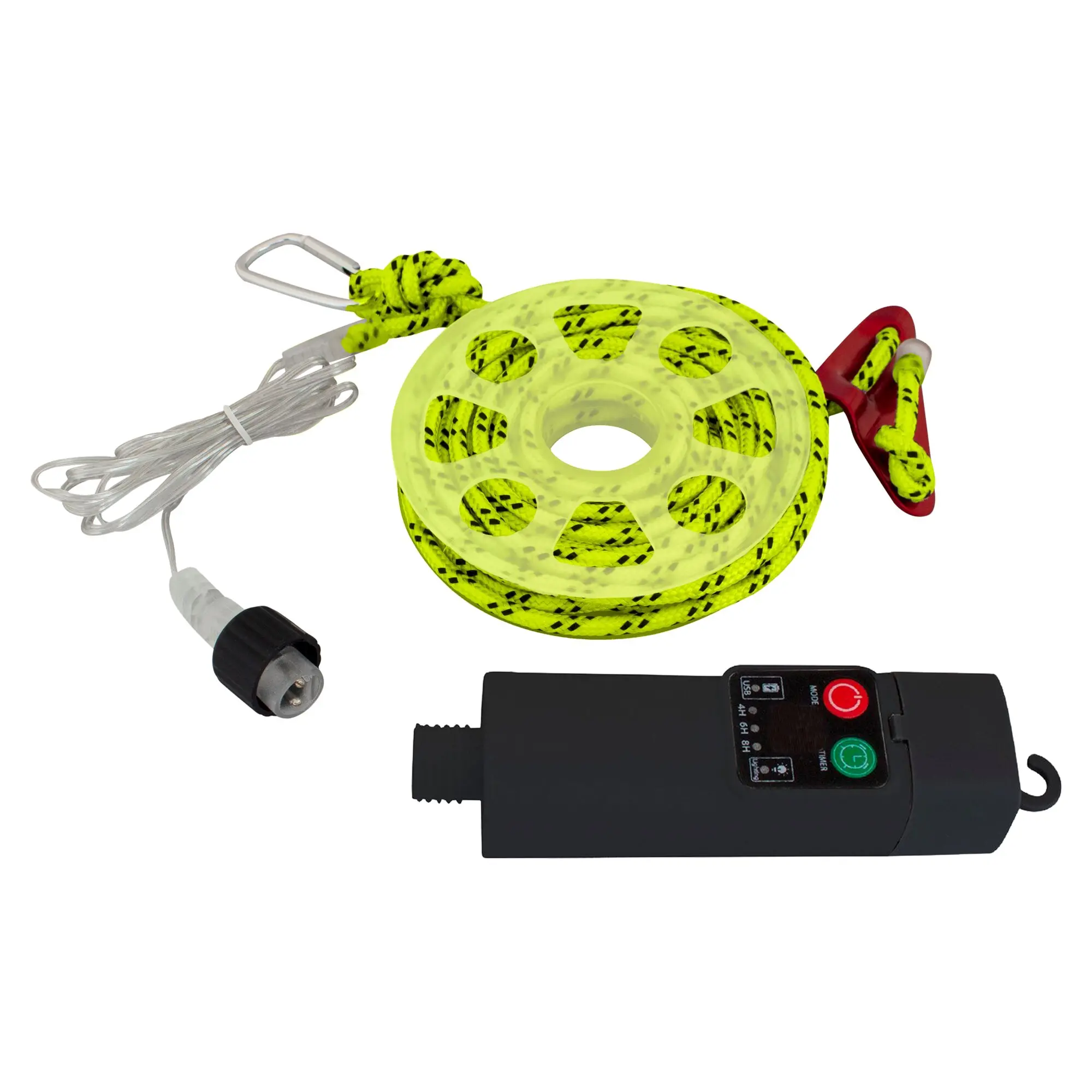 Beleuchtete Dekoabspannleine gelb