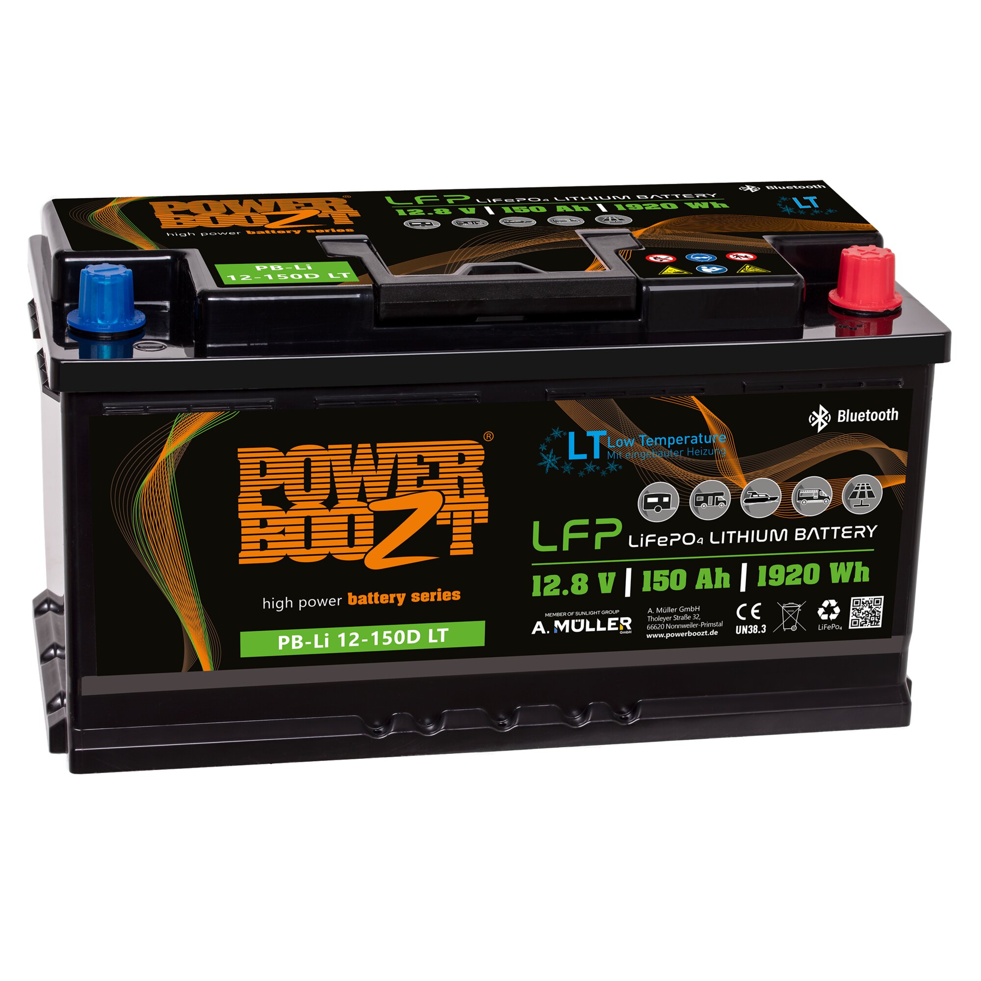 Powerboozt Lithium Cold Weather Battery, 150 Ah