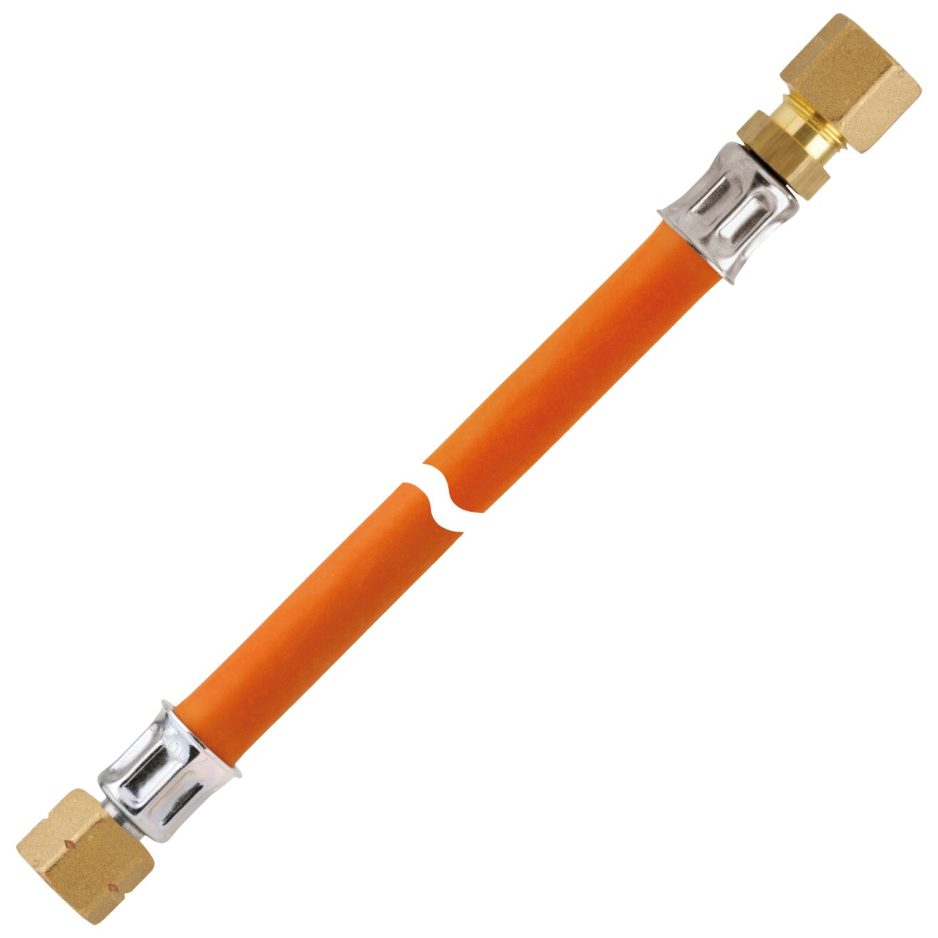 GOK Gas-Hochdruckschlauchleitung 10 bar G 1/4 LH-ÜM x RVS 8 x 600 MS