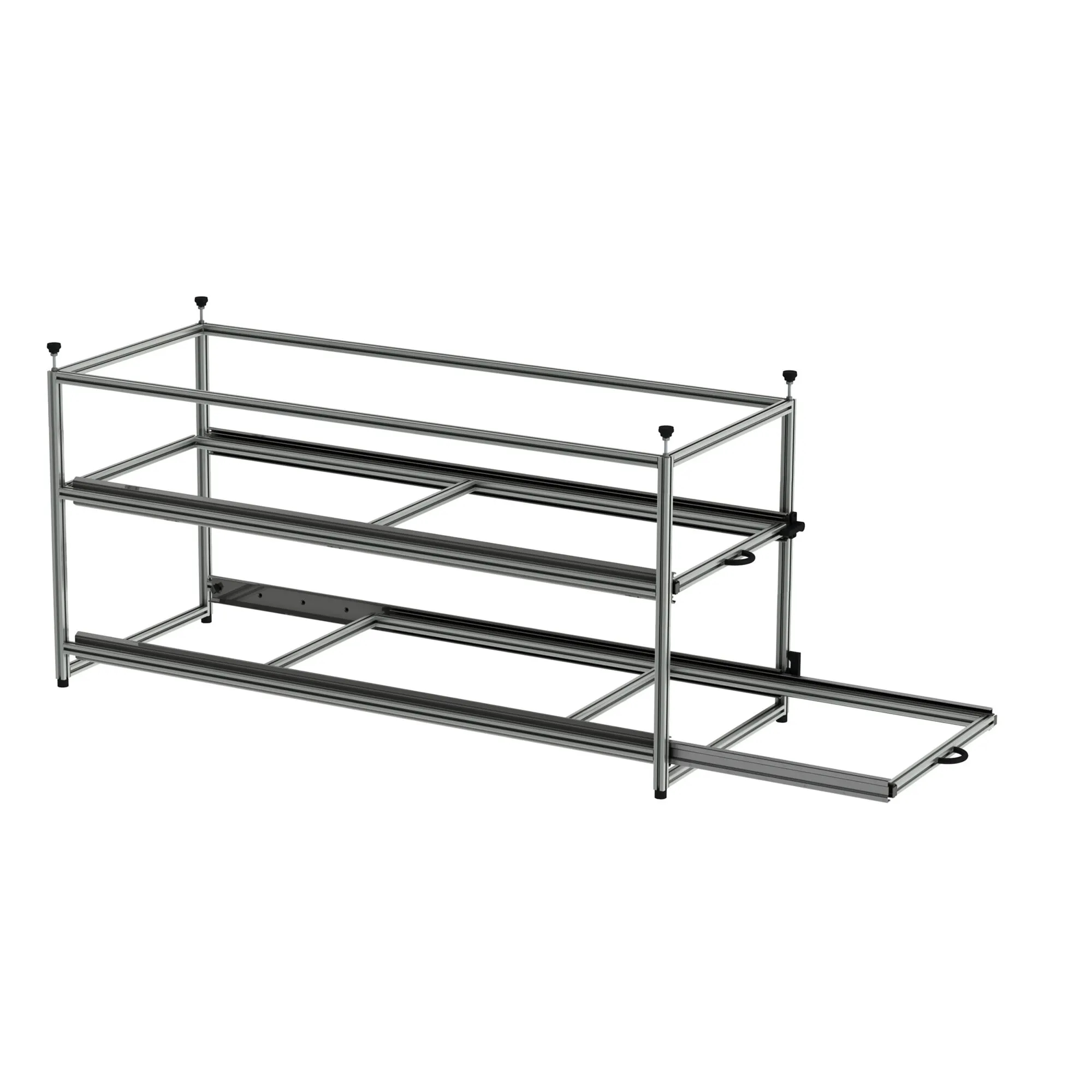 Auszugs-Regalsystem, längs, 49 x 70 x 123 cm