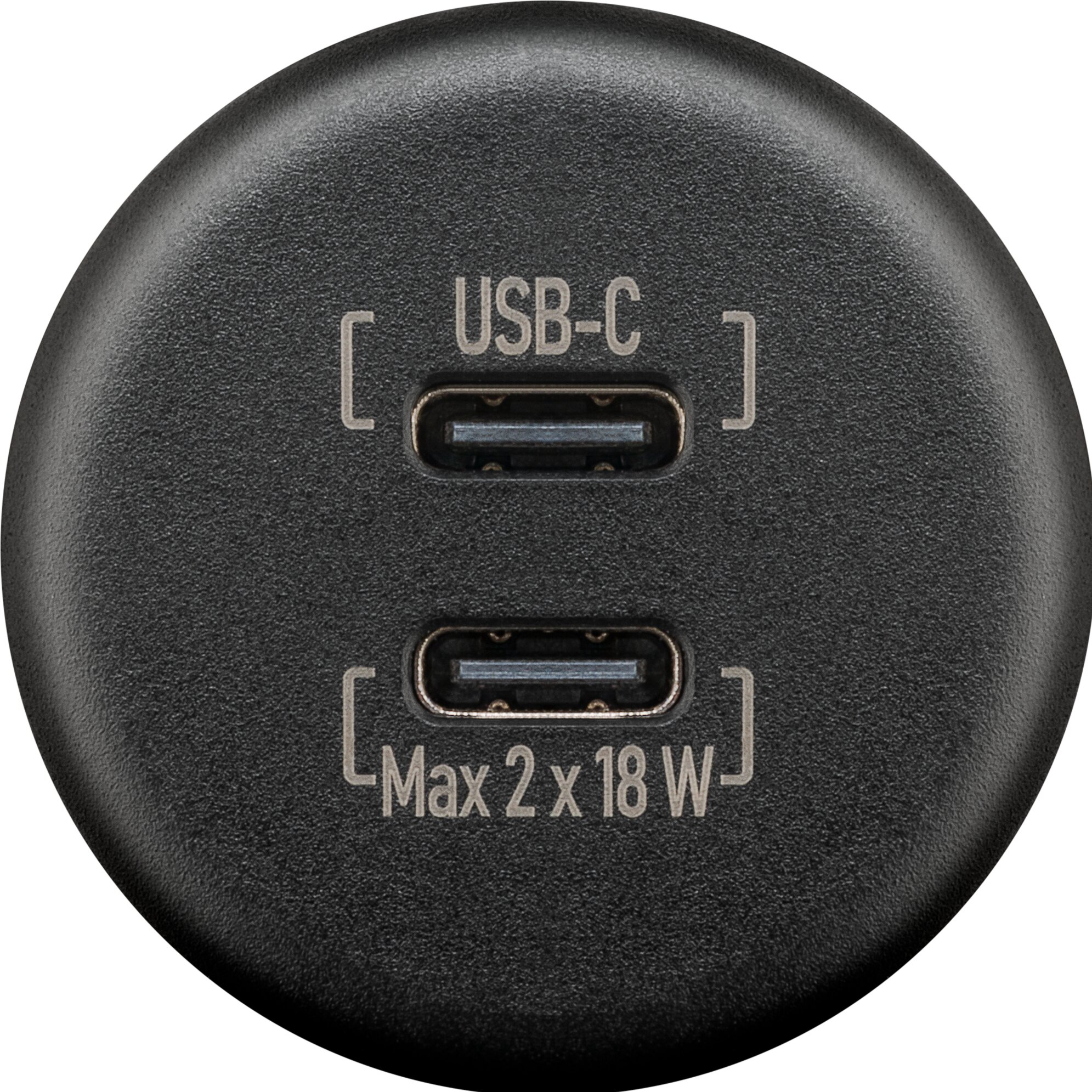 Built-In Charger Dual USB-C, 18 W, black