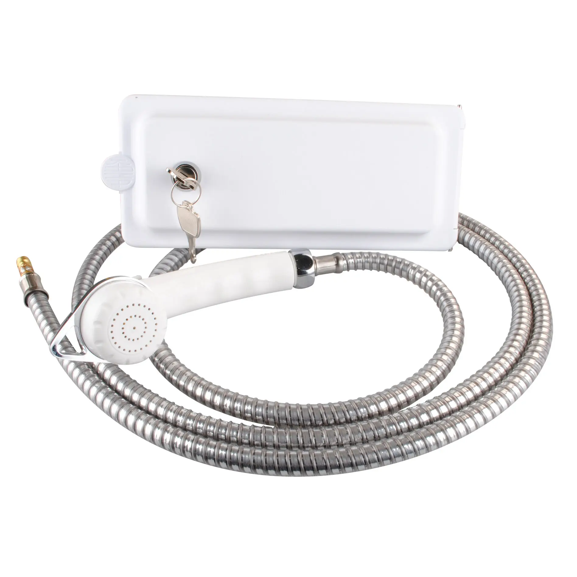 Wassersteckdose mit Schloss, reinweiß