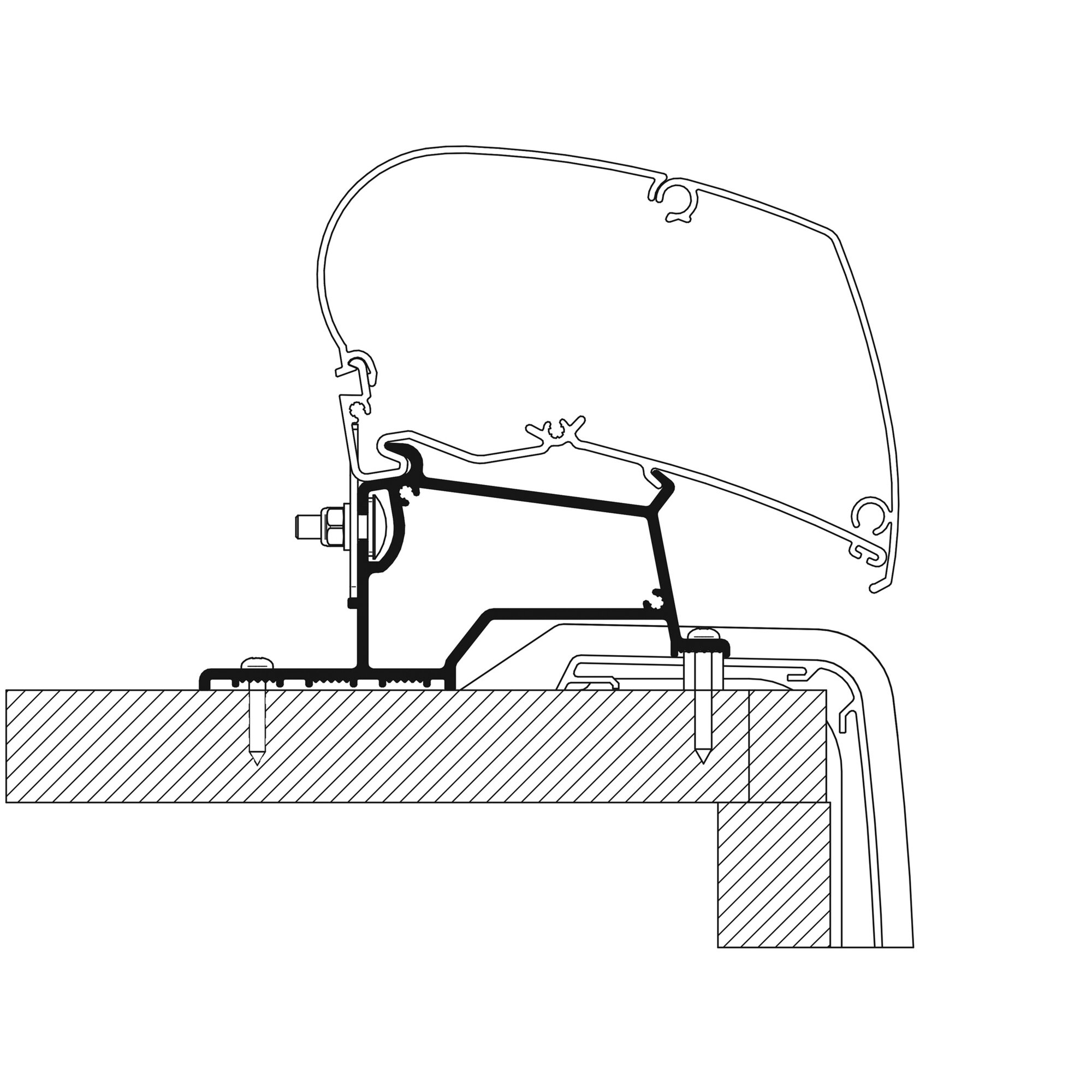 Thule Adapter Rapido Serie Compact für TO Serie 6 und 9, 4 m