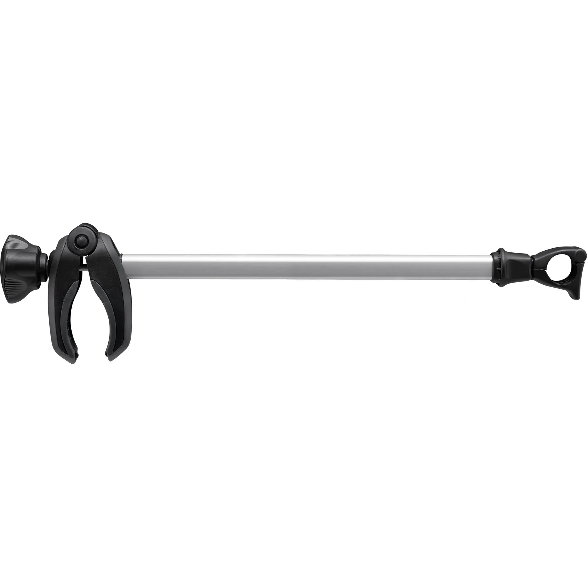Abstandshalter AcuTight aus eloxiertem Aluminium, 41 cm lang, mit schwarzen Kunststoffgriffen und Spannmechanismus