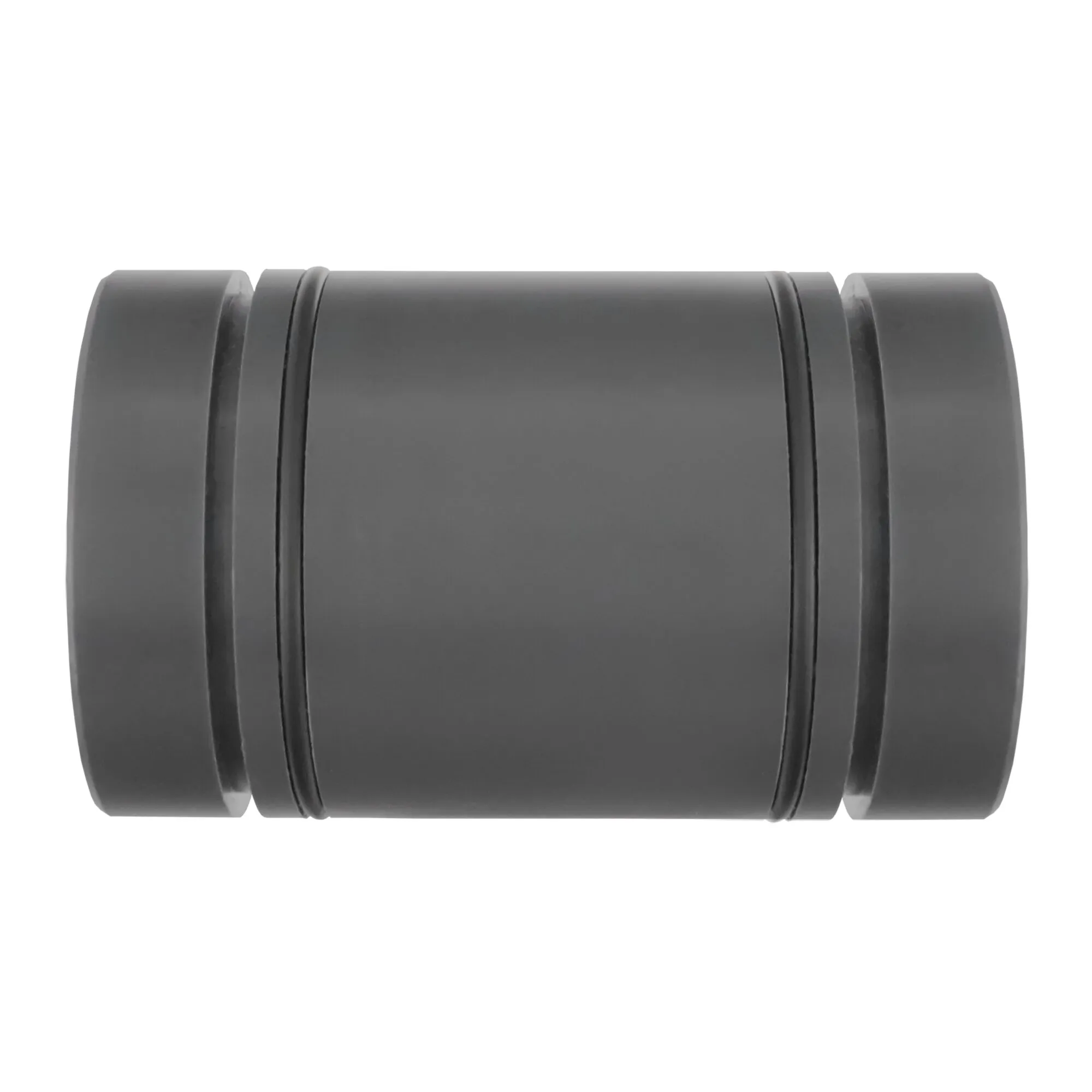 Graue Rohrmuffe des LILIE GrauGELB® Rohrstecksystems mit zwei seitlichen Steckanschlüssen, Länge 7 cm