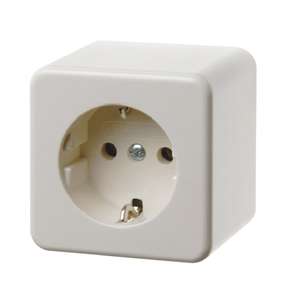 Socket Schuko Surface-Mounted, 1-fold