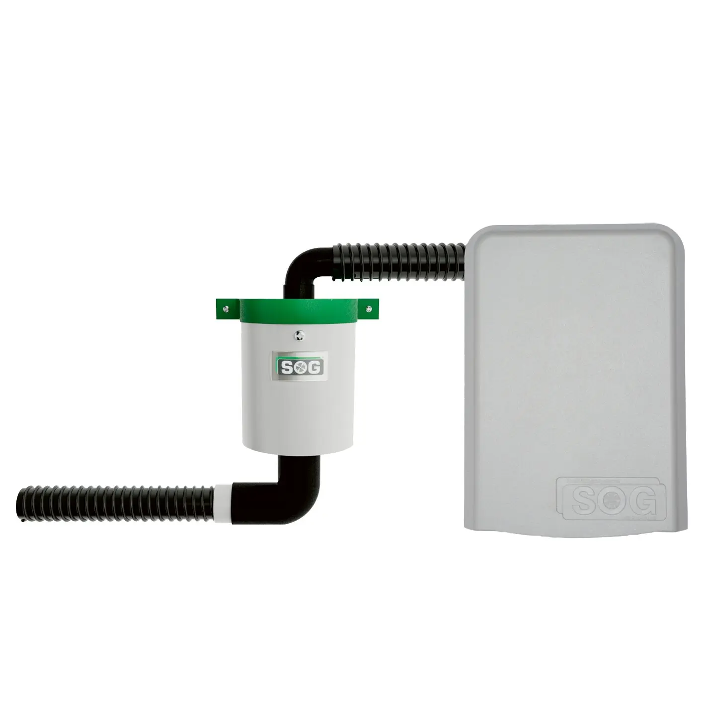 Elektrische WC-Entlüfung für Clesana Türvariante, Türvariante hellgrau