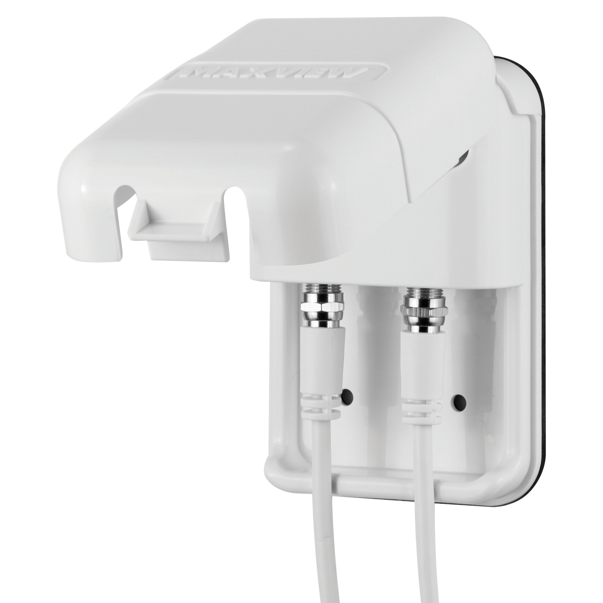 Satellite Exterior Socket Twin, F- / F-, white