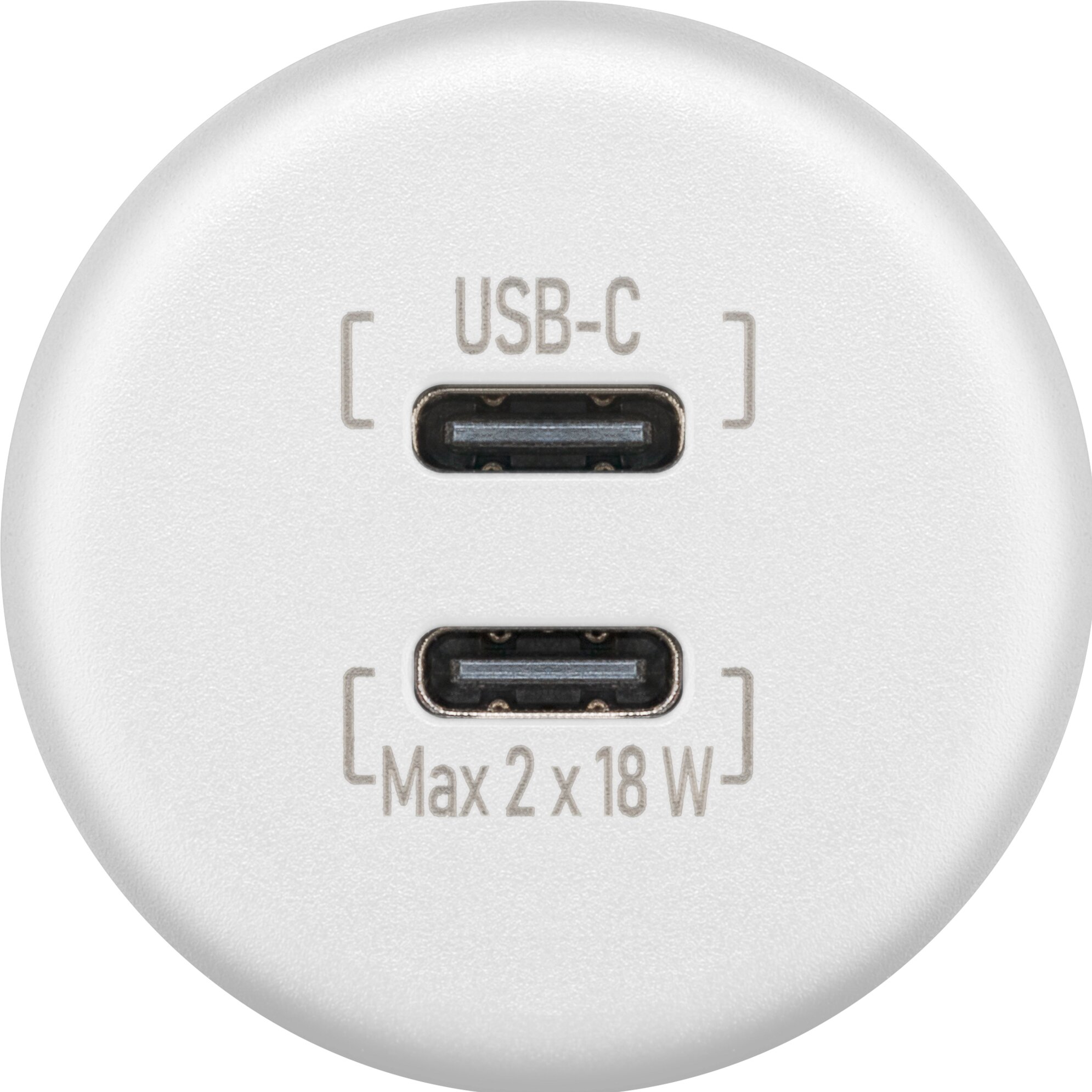 Built-In Charger Dual USB-C, 18 W, white